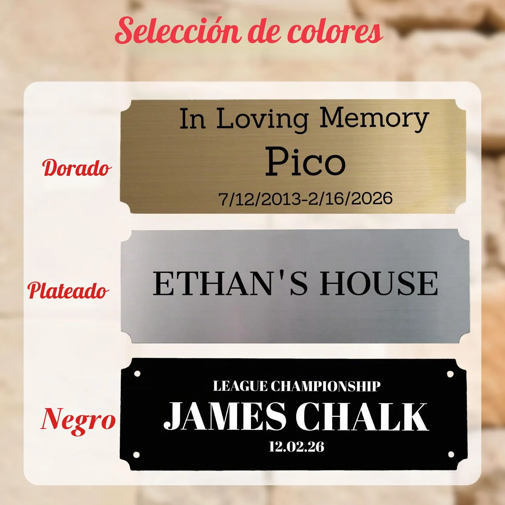 Placas Personalizadas,Placa Grabada Personalizada,para el hogar, la oficina, el apartamento, el grabado láser,casa personalizada, decoración de pared o puerta, regalo de inauguración.