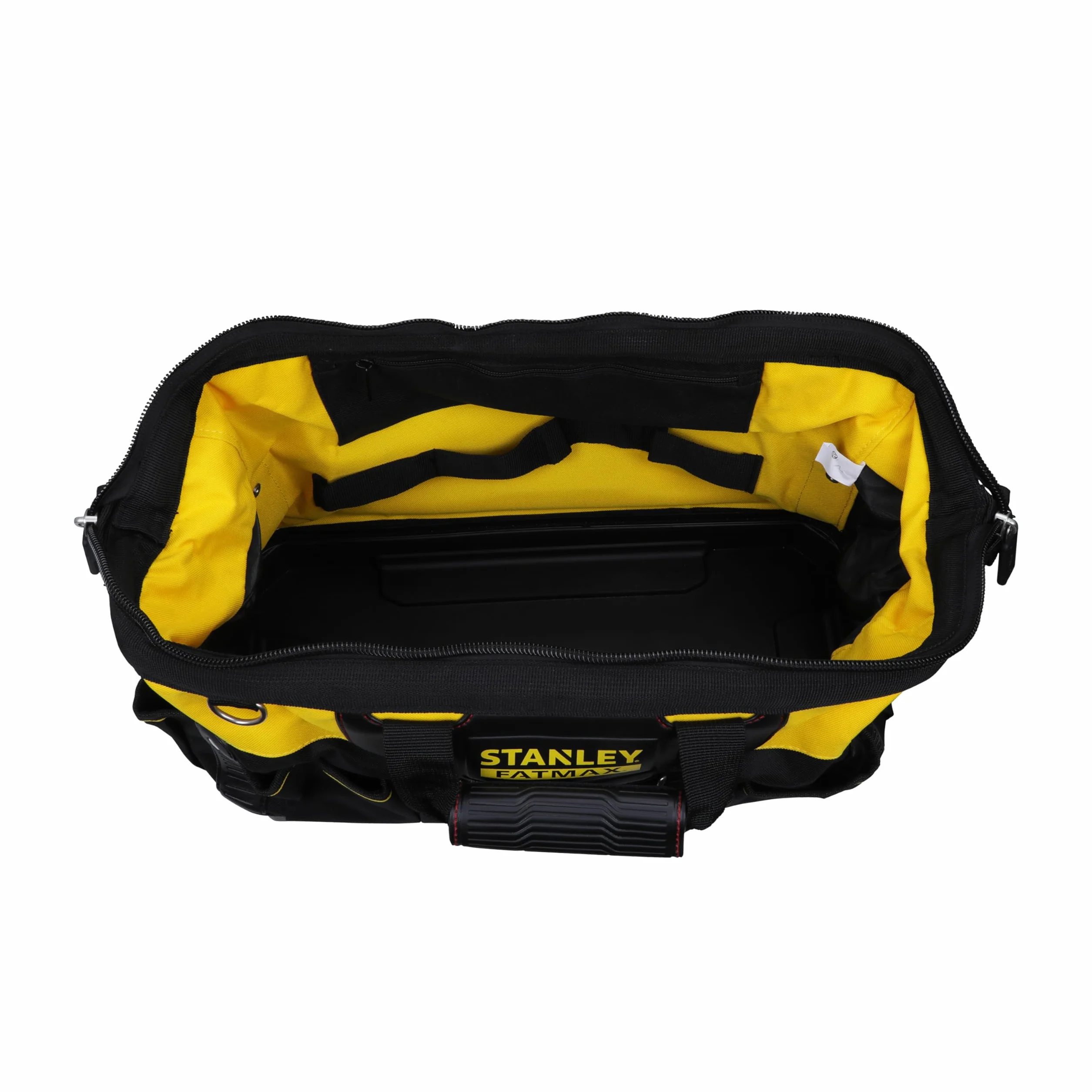 STANLEY FATMAX Bolsa de herramientas 49 x 26 x 10 cm, Base rígida y resistente al agua con correa sólida para el hombro, Asa de goma, Elástico para herramientas, 1-93-950