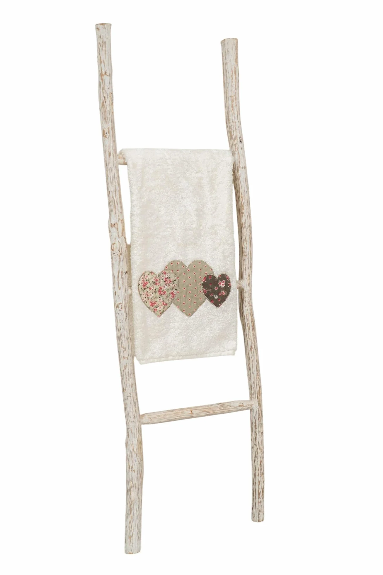 Biscottini Escalera toallero baño 108 x 32 x 3 – Escalera decorativa de madera – Toallero de bambú