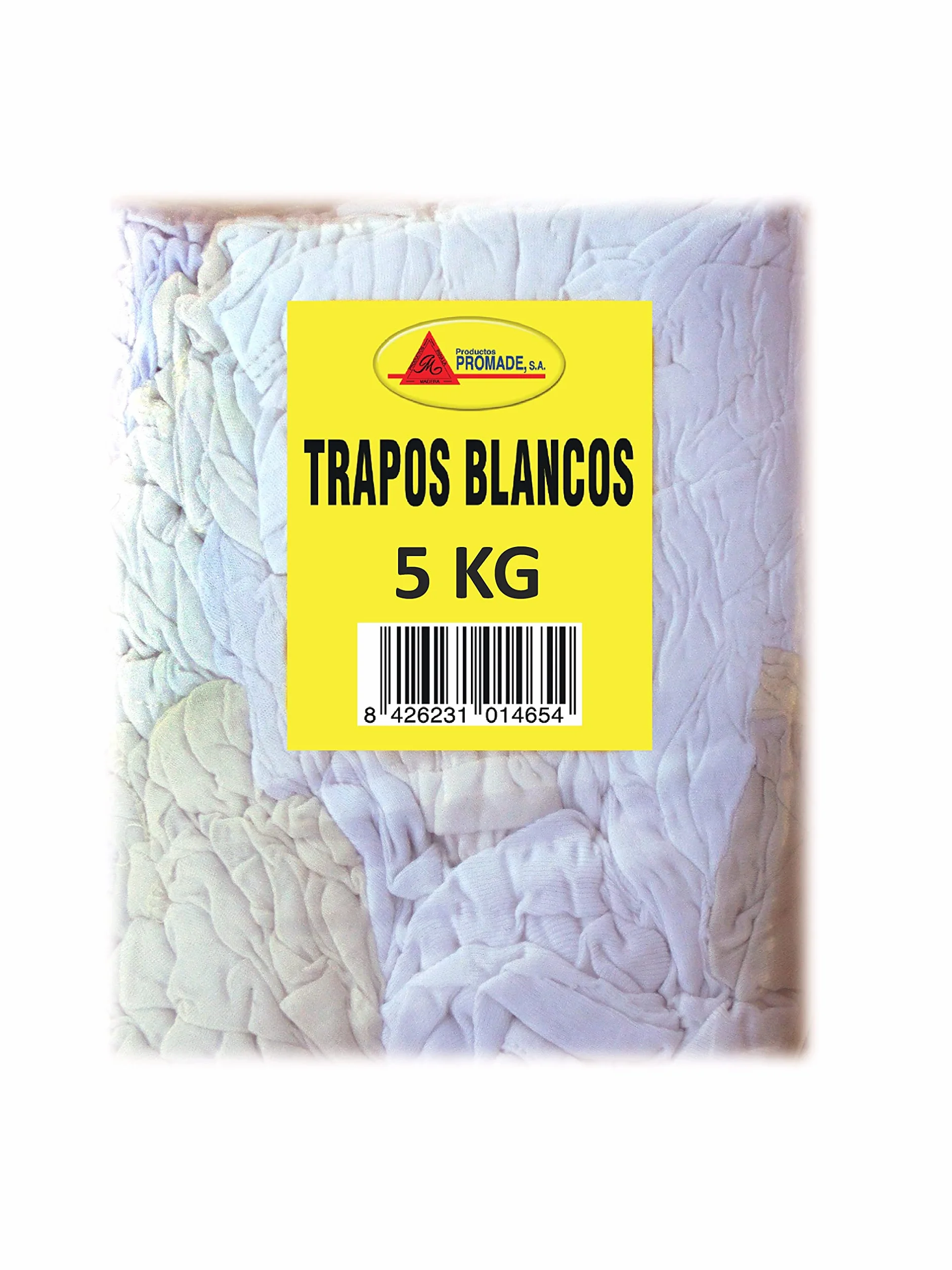Promade - Trapos Blancos de Algodón para la Aplicación de Barnices, Ceras, Tintes…5 Kg
