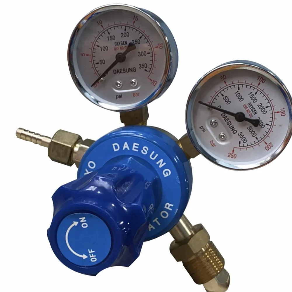 Reductor de presión de oxígeno Reductor de doble medida reductor Reductor de presión de oxígeno Regulador de presión de soldadura Medidor de flujo de gas Reducción de herramientas de guage