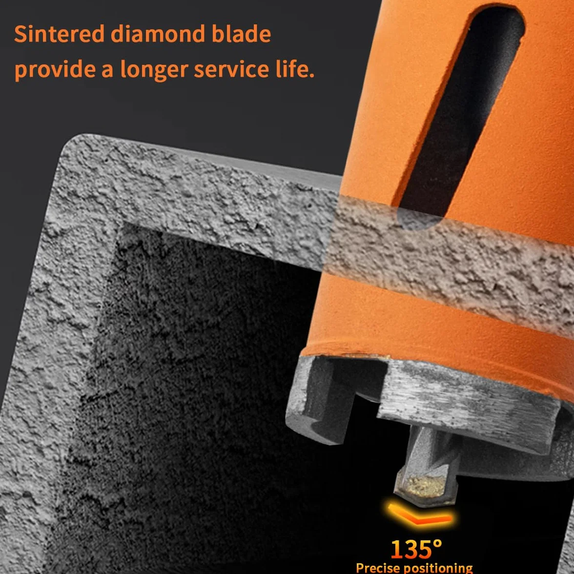 Meccion Sierra Corona Perforadora de Diamantada con SDS Plus Adaptador, Broca de Diamante para Hormigón, Cemento, Ladrillo, Muro de Piedra (120mm)