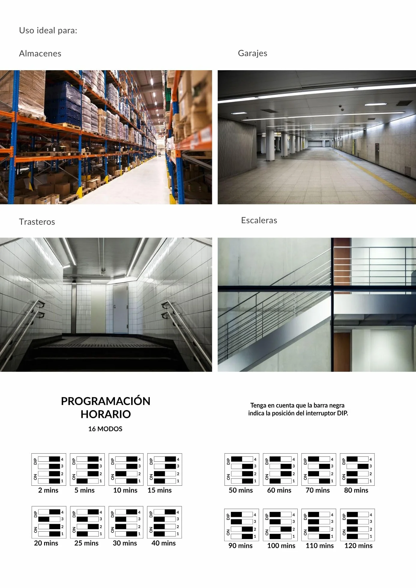 RASMACOR | Interruptor Temporizador Táctil LED de Pared IP66 | para Uso en Exteriores e Interiores | 16 Niveles de Ajuste de Tiempo 16A 230V | Entre 2 y 120 Minutos | Facil Instalacion (Blanco)