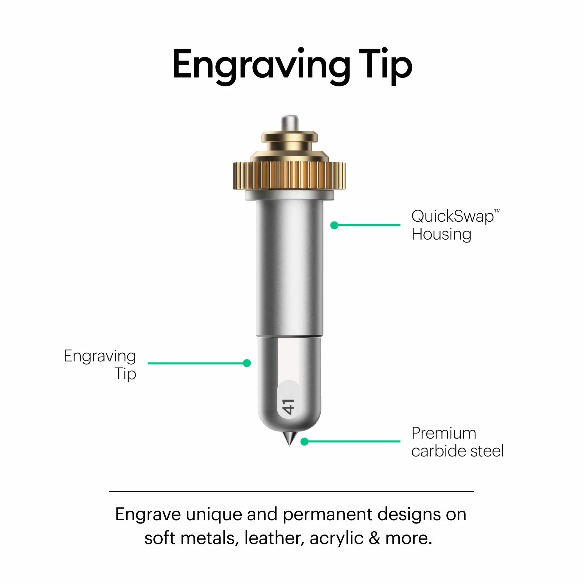 Cricut PC2006979 Engraving Tip for Maker Machines, Madera, Multicolour, One Size