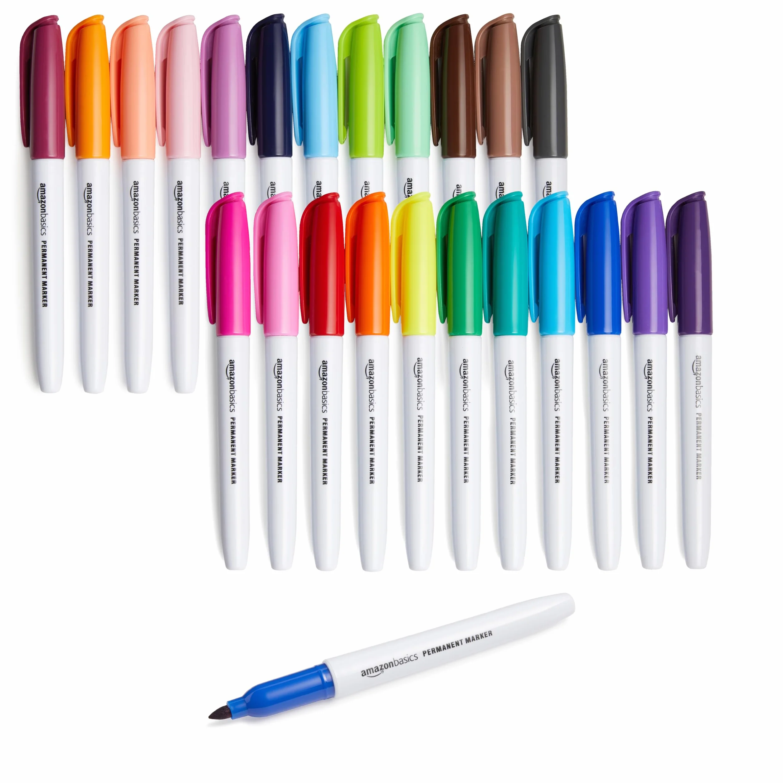 Rotuladores permanentes Amazon Basics, 24 unidad, Surtido