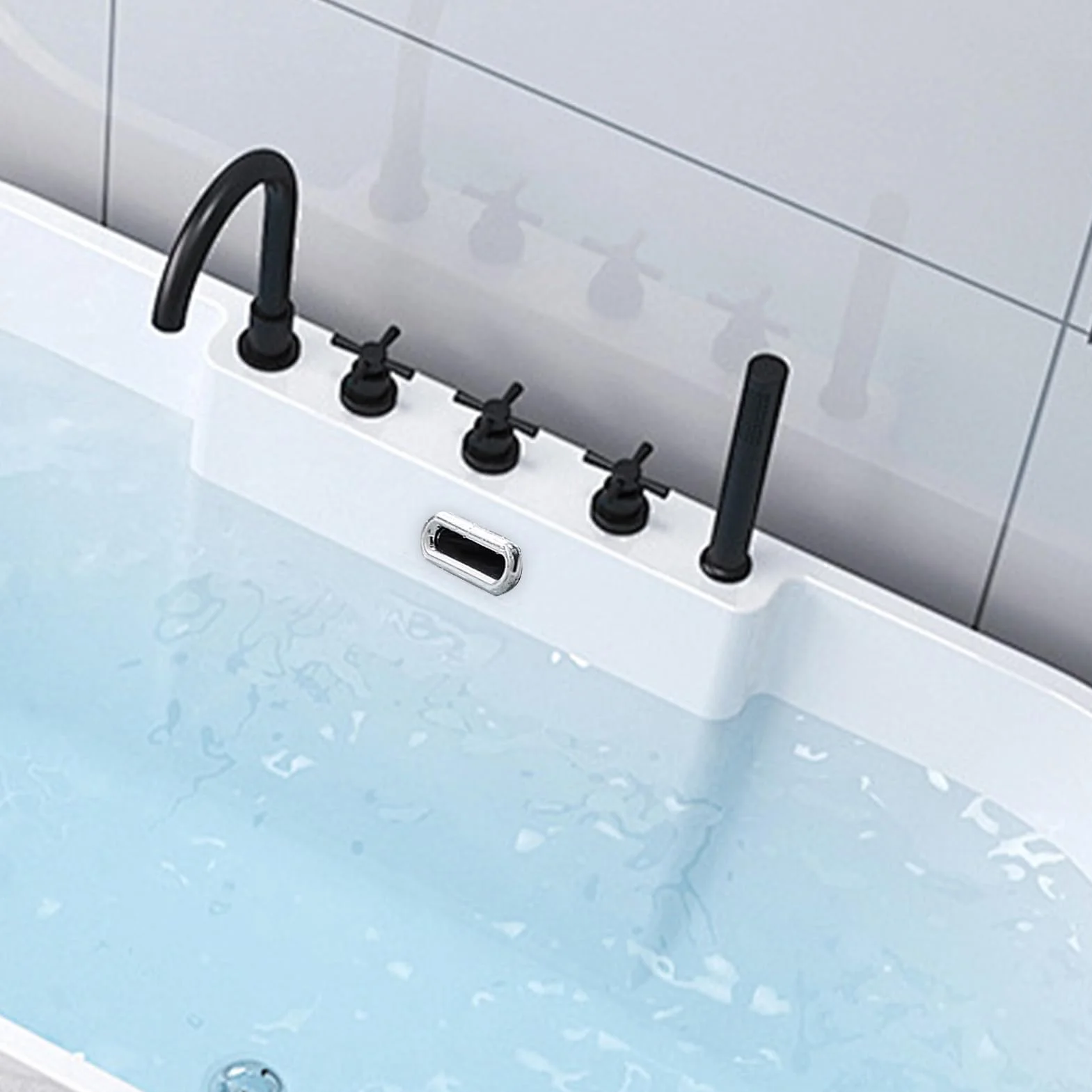 Cubierta de Drenaje Ovalada de Repuesto ABS 47-48 mm x 16-18 mm 4 Piezas para Fregadero de Baño