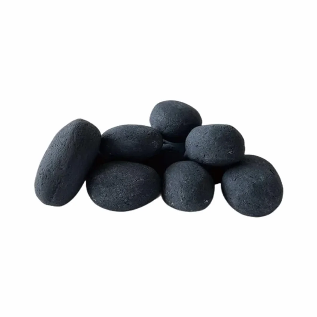 Piedras Decorativas de Fibra cerámica para Chimenea de etanol, 24 Unidades (Negro)