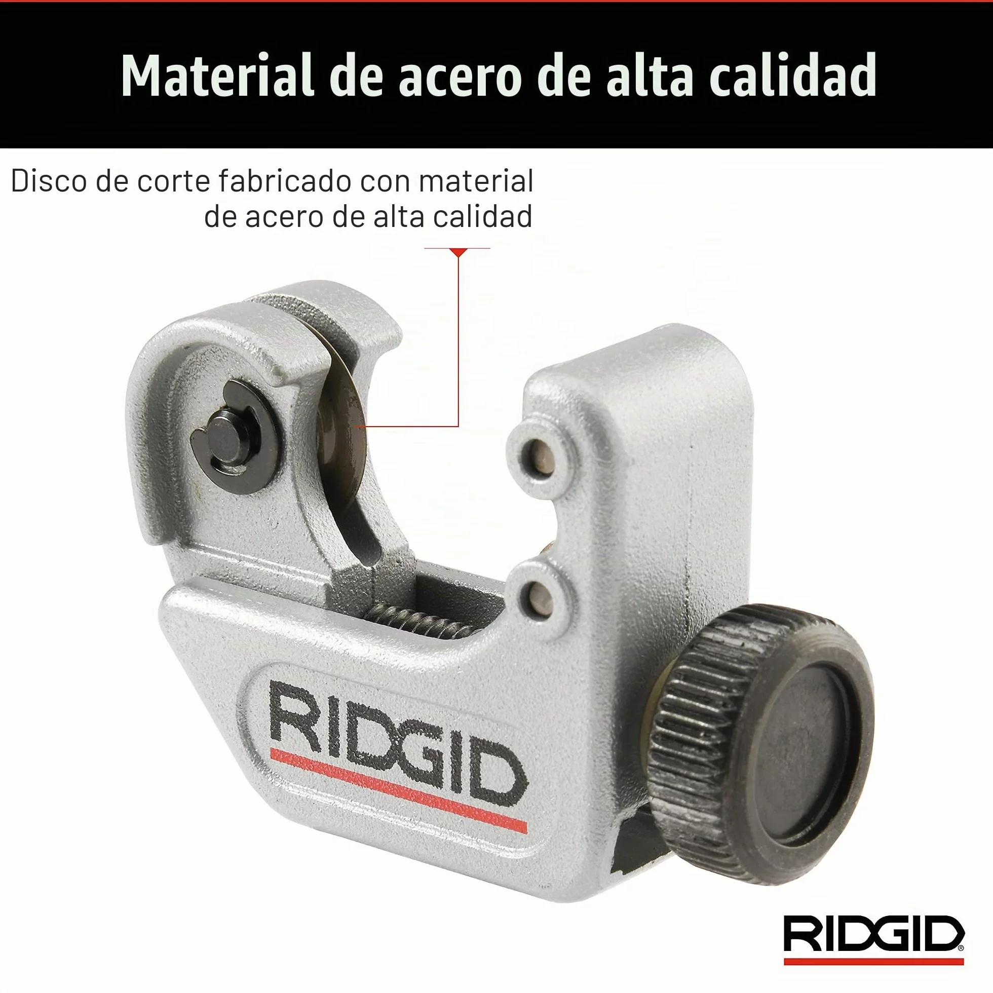 RIDGID 32985 Modelo 104 Cortador de tuberías para espacios estrechos, cortador de tubos de 4,8 mm a 23,8 mm