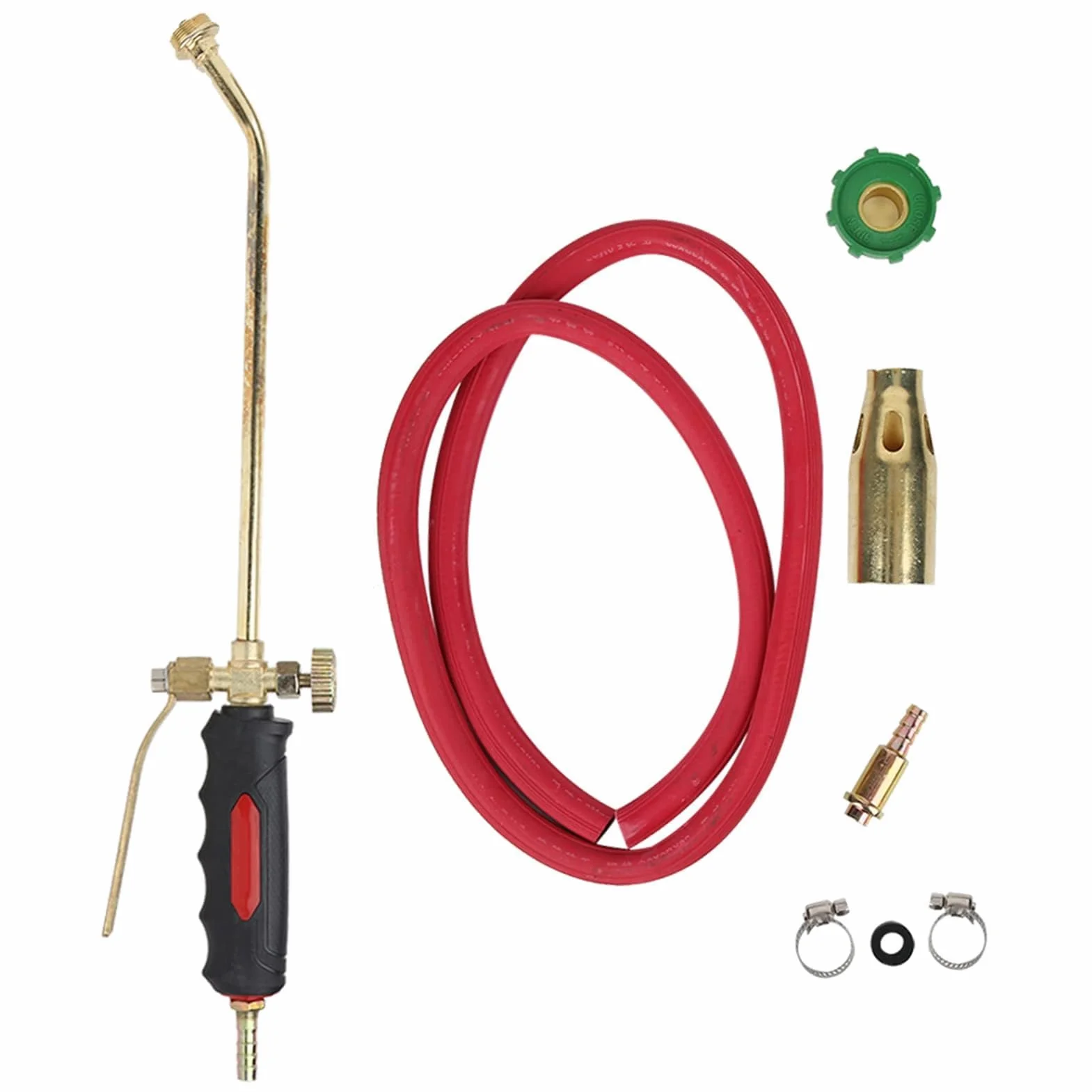 Herramienta De Soldadura Soplete Gas, Doble Apertura GX-35 Antorcha De Soldadura Hierro Y Latón Chapado, Antorcha De Soplete De Soldadura De Encendido Con Mango Cómodo,Cabezal De Antorcha De Soldadura