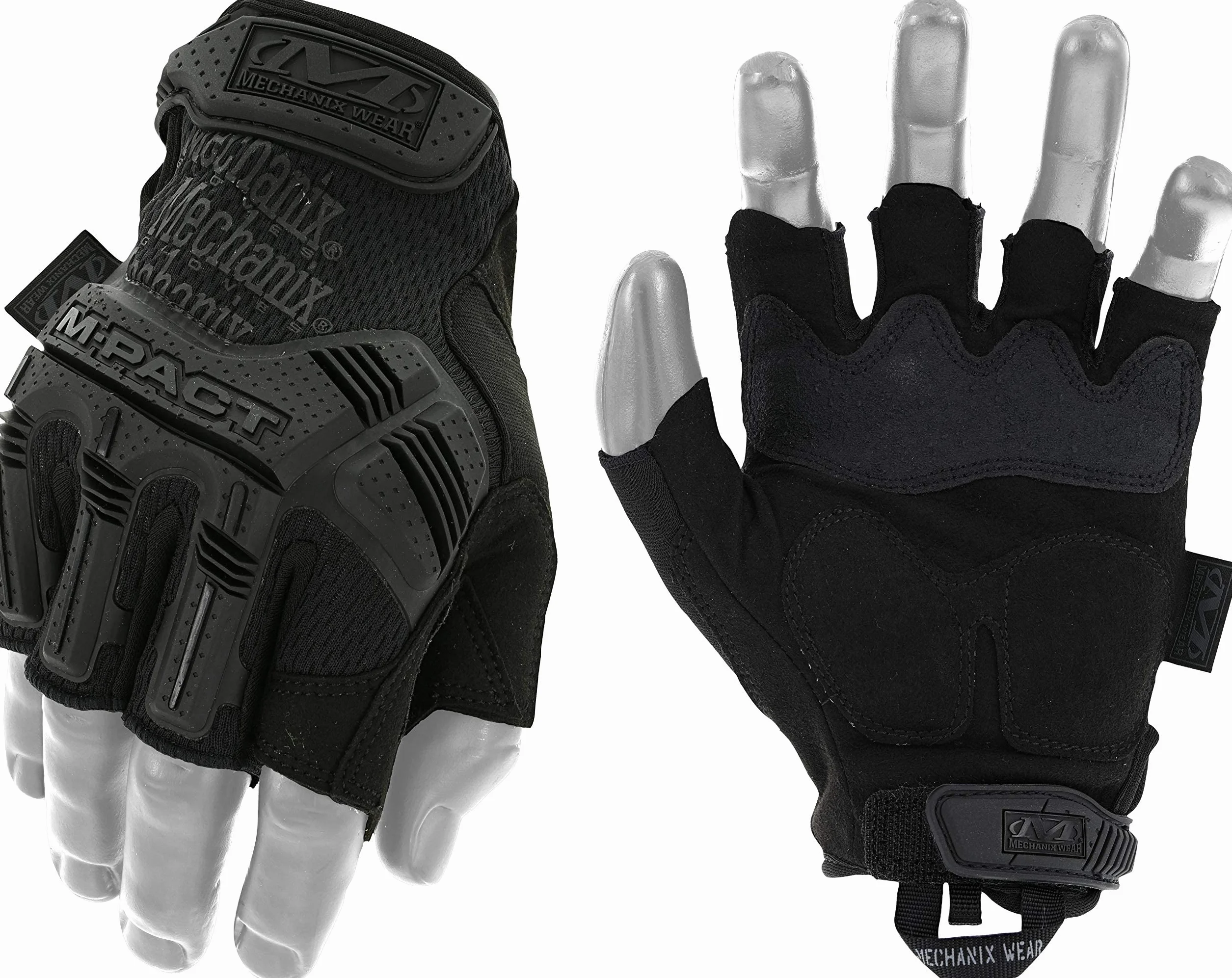 Mechanix Wear - M-Pact Fingerless Covert Guantes (Large, Negro)