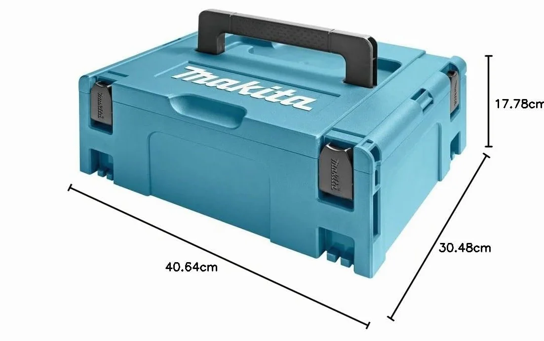 Makita 821550-0 - Maletín Makpac Tipo 2, Negro/Azul