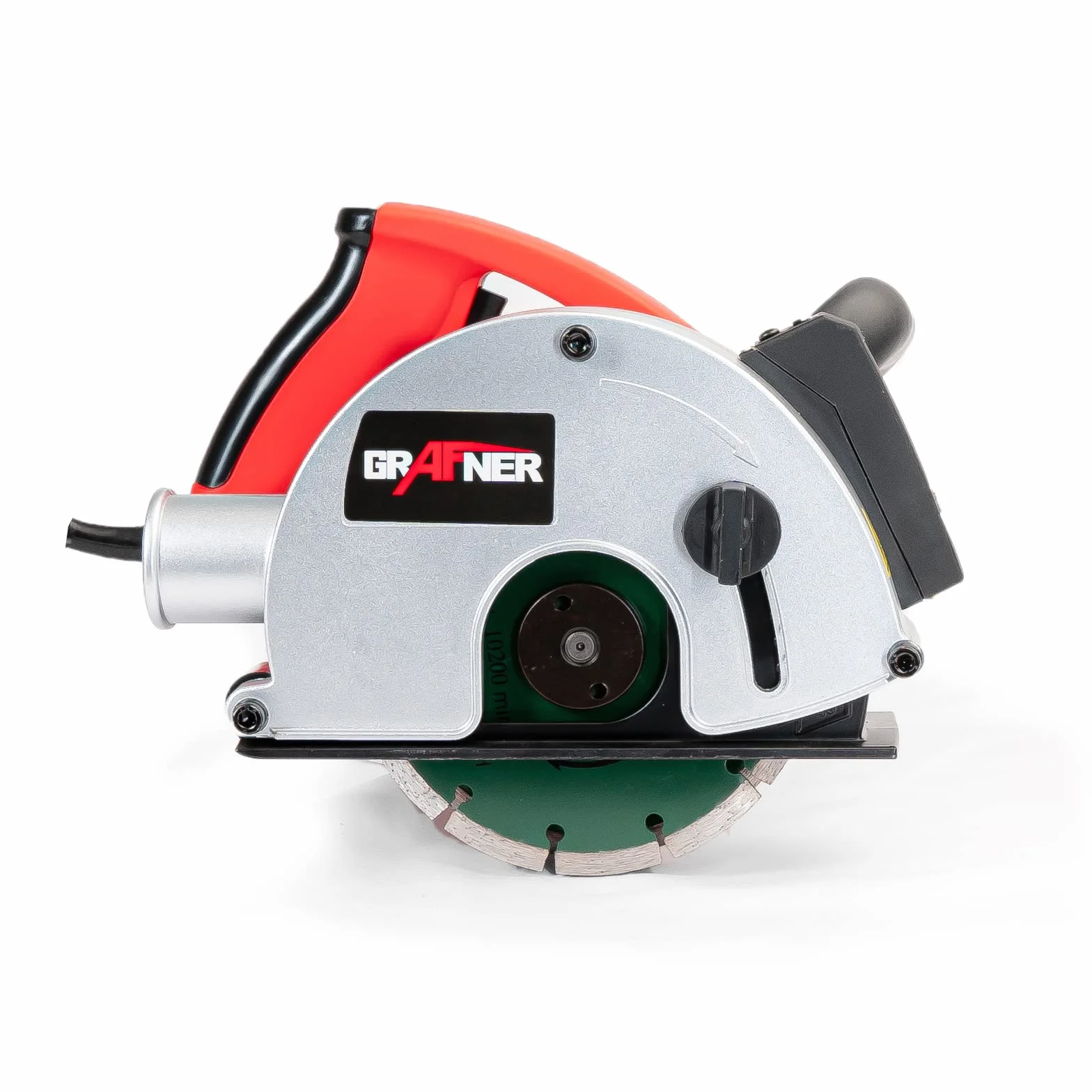 Grafner Fresadora de pared con láser, potente 1700 W con 4000 rpm, incluye 2 discos de corte de diamante de 150 mm de diámetro, extracción de polvo, ancho de ranura 14-29 mm, profundidad de ranura 10