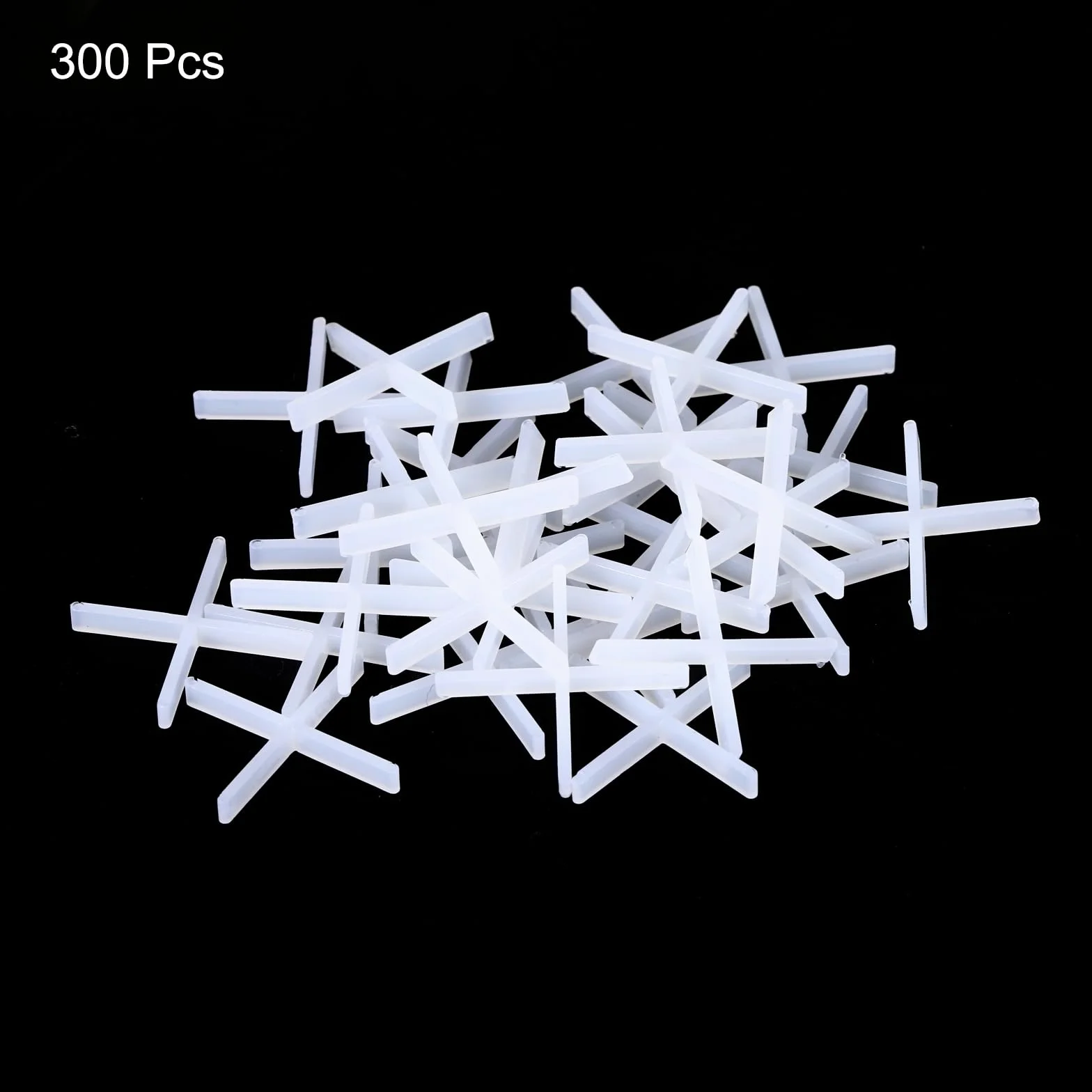 QUARKZMAN 300 Piezas Separadores de Azulejos 1mm 3/64" Separador de Plástico en Cruz para la Instalación de Azulejos de Pared y Suelo, Blanco