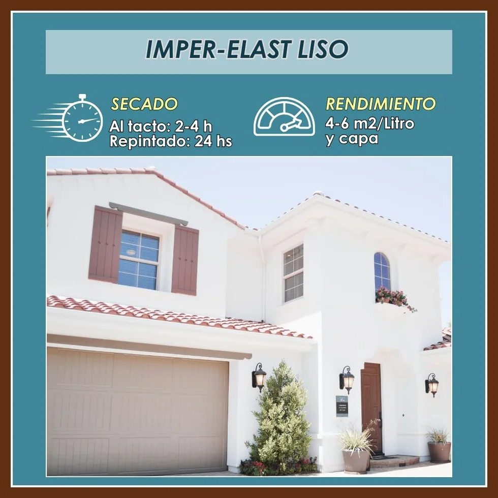 PINTURAS DECOLOR Revestimiento Impermeabilizante Elástico. IMPER-ELAST GRIS OSCURO. 4 LT