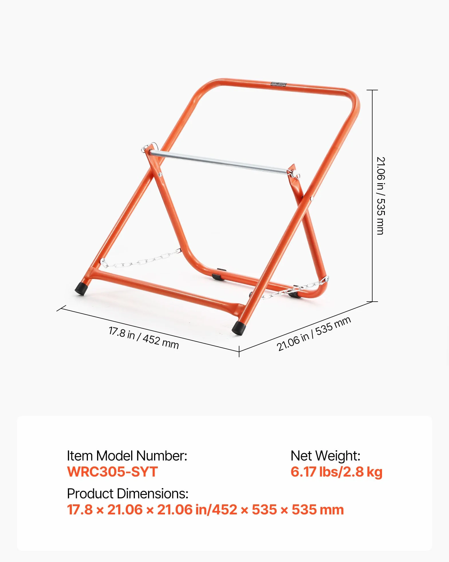 VEVOR Organizador de Cables, Soporte para Carretes de Cables Eléctricos Dispensador Portátil de Alambre para Carretes de Hasta 50 cm de Diámetro, Capacidad de 45 kg para Uso Industrial, Eléctrico