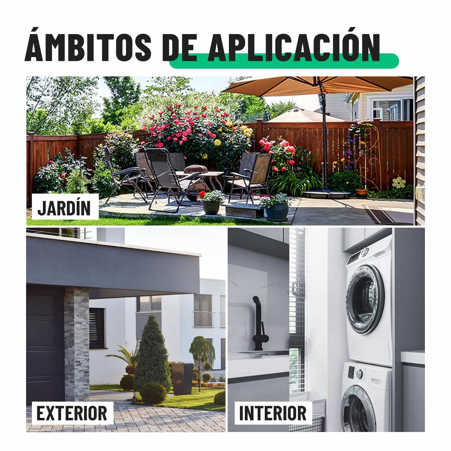 ABSINA Interruptor de superficie para lugares húmedos - 6x interruptor de superficie de 1 gancho IP54, 250V, 10A
