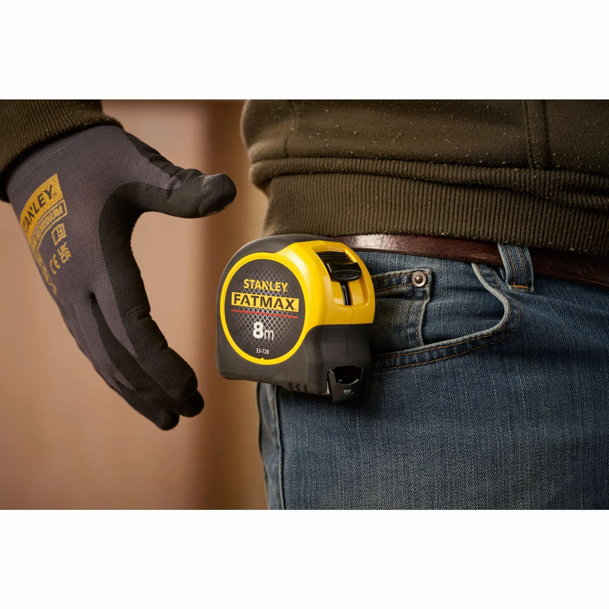 STANLEY 0-33-728 Flexómetro Blade Armor FatMax 8m x 32mm Cinta métrica Mylar