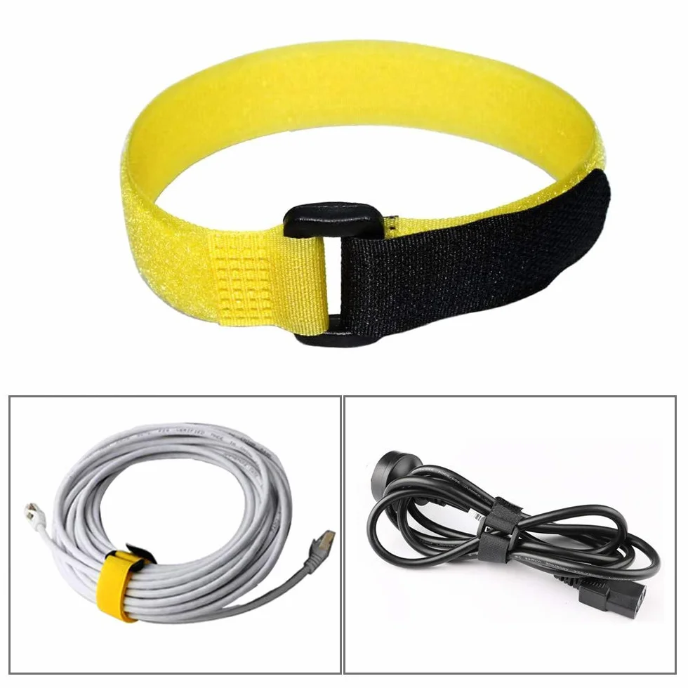 30 Piezas 20 X 2 cm Cable Ties, Reutilizables Cables Ataduras, Gancho Bucle Correas, Cable Organizador (Negro, Rojo, Naranja, Azul, Verde, Rosa)