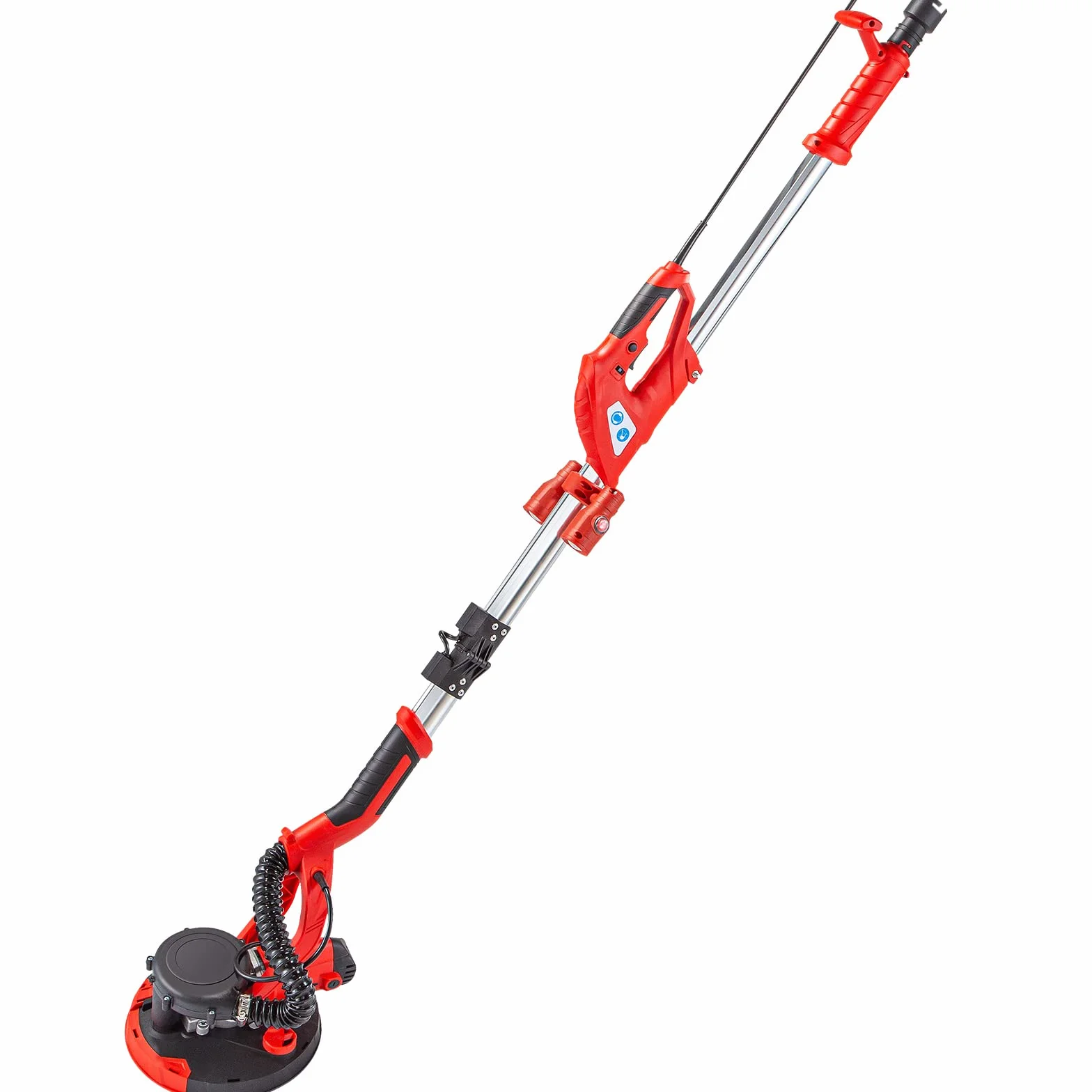 Mophorn Lijadora de Pared 750W, Pulidora de Obra Seca 750W, Lijadora Telescópica para Paredes y Techos, Lijadora Jirafa, Ideal para Lijar Techos y Paredes, Plegable con Luz LED y Bolsa de Vacío
