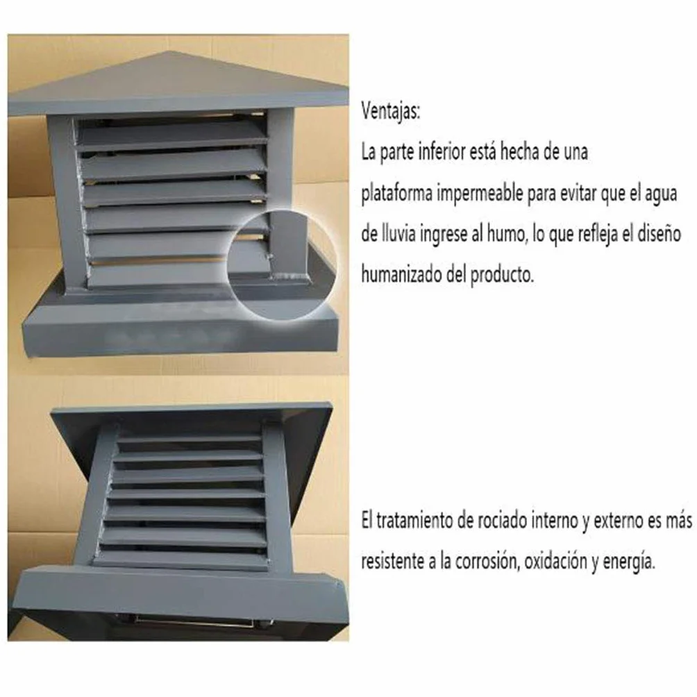 LXLTL Villa Sombrero de Chimenea de Aleación de Aluminio Cubierta de Chimenea para Estufa Sombrero de Chimenea,A,40x40cm