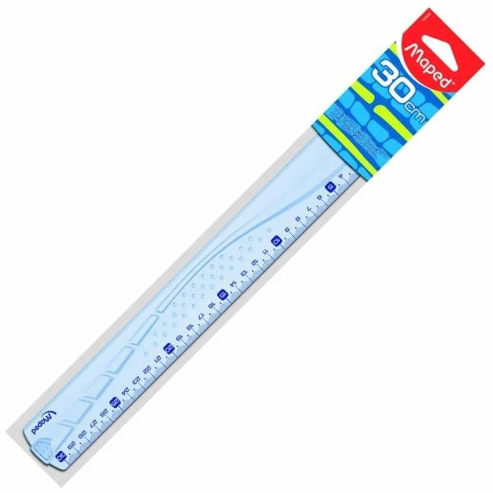 Maped Regla Plana 30 cm Diseño Técnico Grabado Alta Calidad