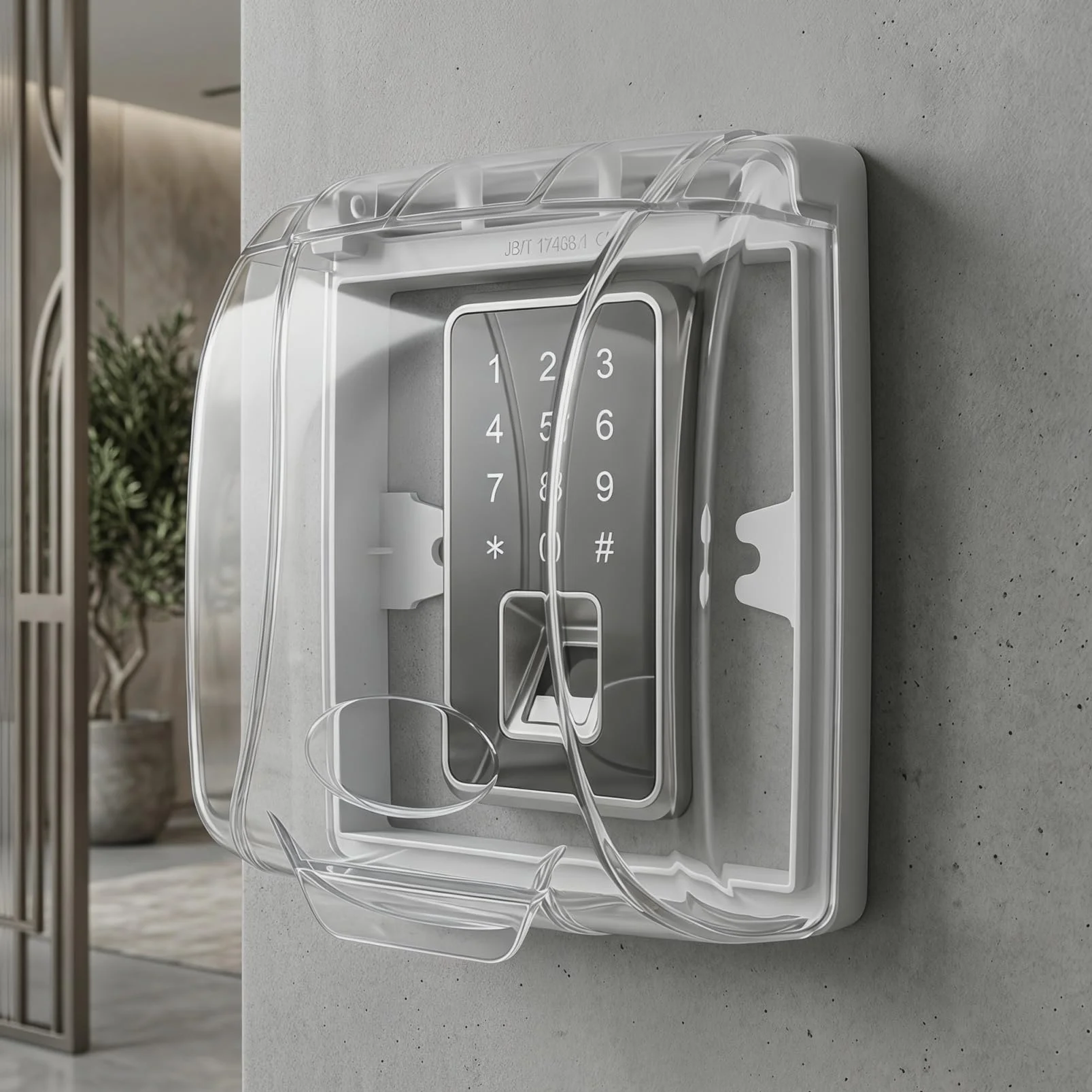 HOMSFOU Cubierta Transparente para Timbre Exterior, Resistente a la Lluvia, Compatible con Controles de Acceso