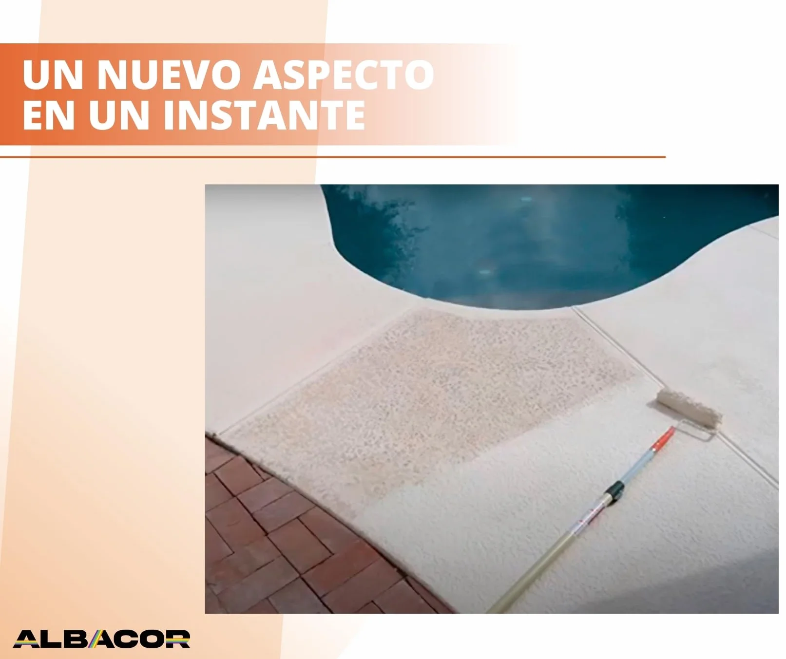 ALBACOR Pintura para Bordes de Piscinas y Piedra de Coronación - Antideslizante Especial para Renovar - Alta Resistencia (Blanco Arena, 5 Kilos)
