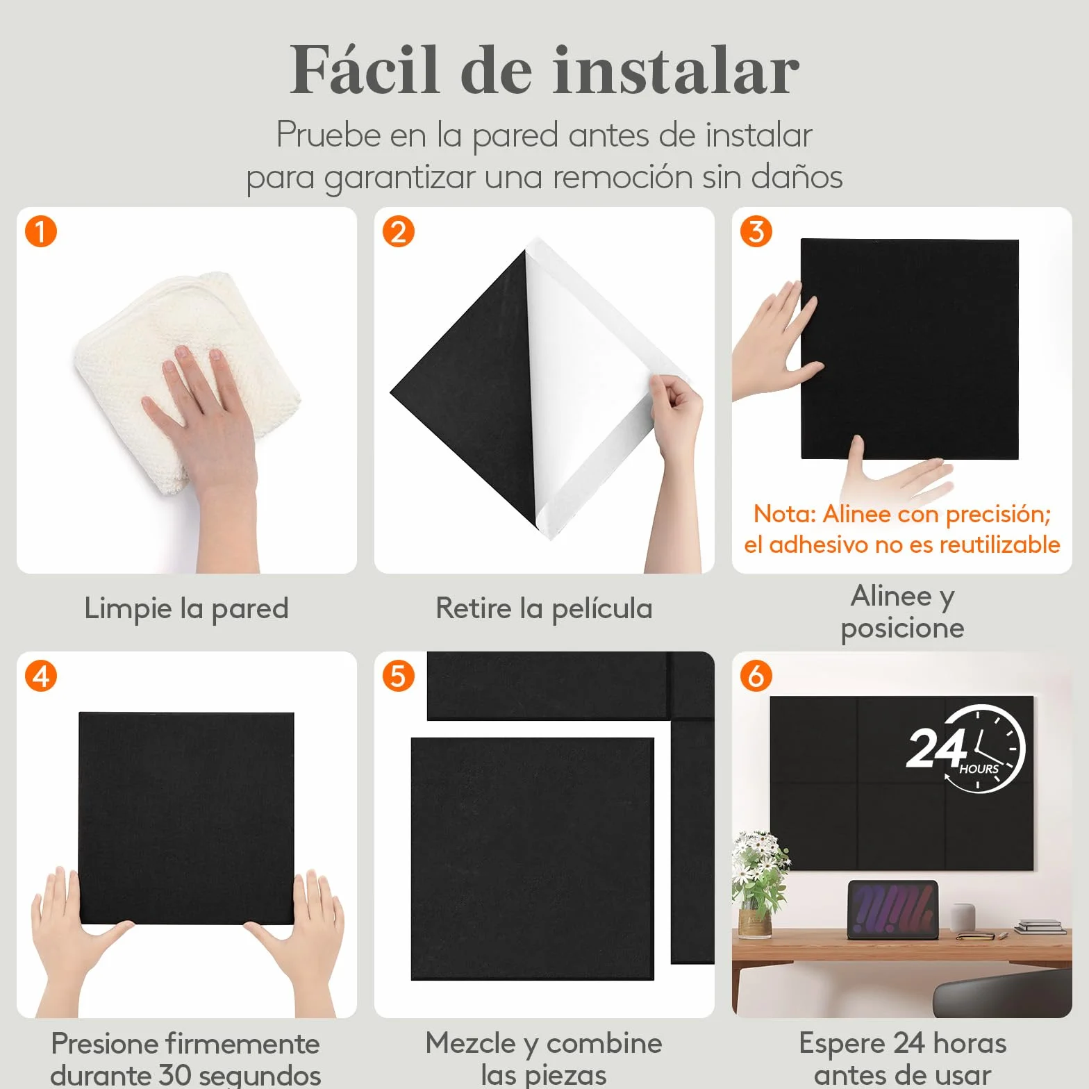 Lifewit Gran Tablero de Corcho Adhesivo 120x90 cm 12 Paquetes con 50 Pines