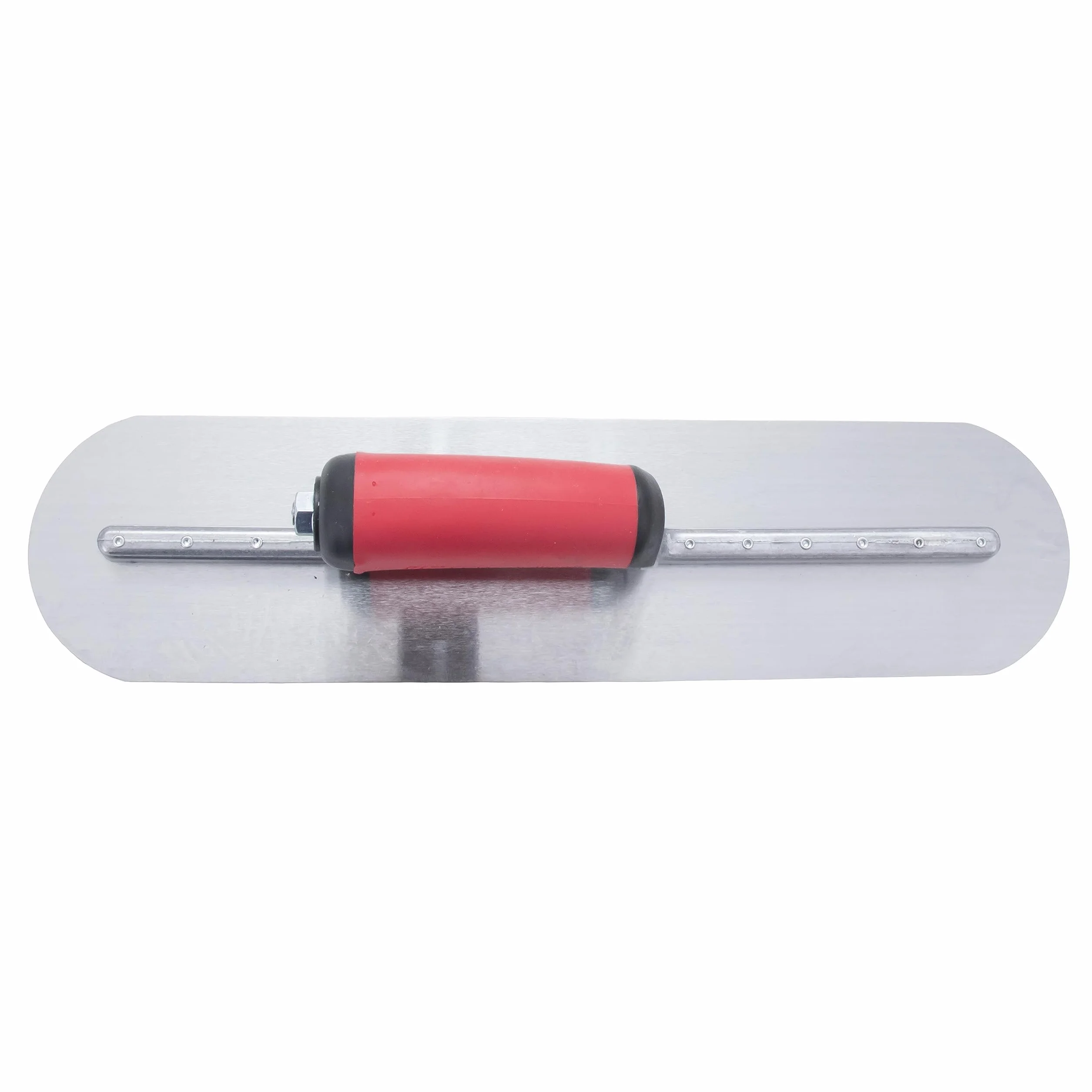 Llana alisadora Marshalltown totalmente redondeada con mango de acero de agarre suave, herramienta para yeseros, dimensiones de la llana: 356x102 mm