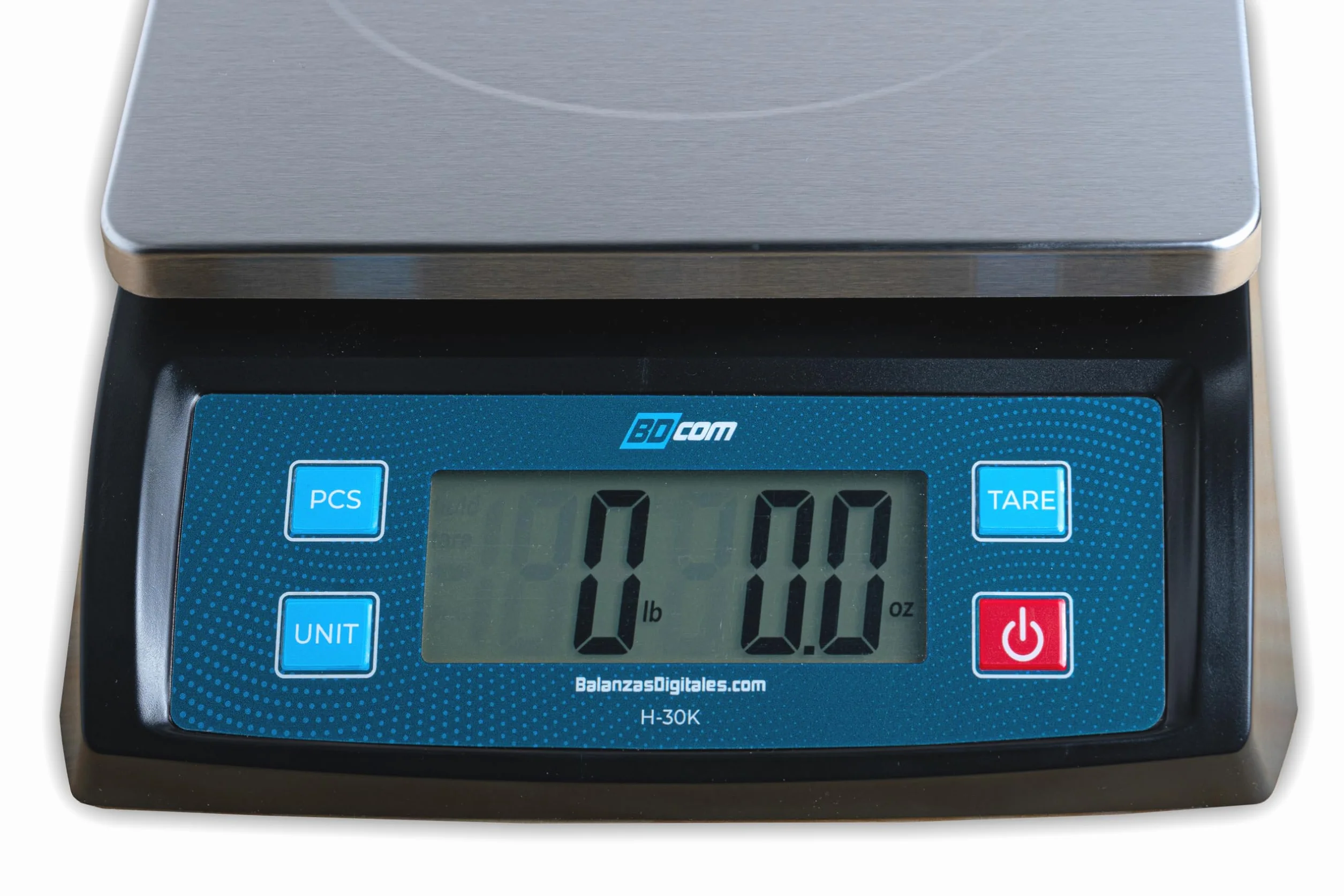 BDCOM Balanza Postal Industrial BD-802 30 Kg 1g Precisión Plato 21x17 cm