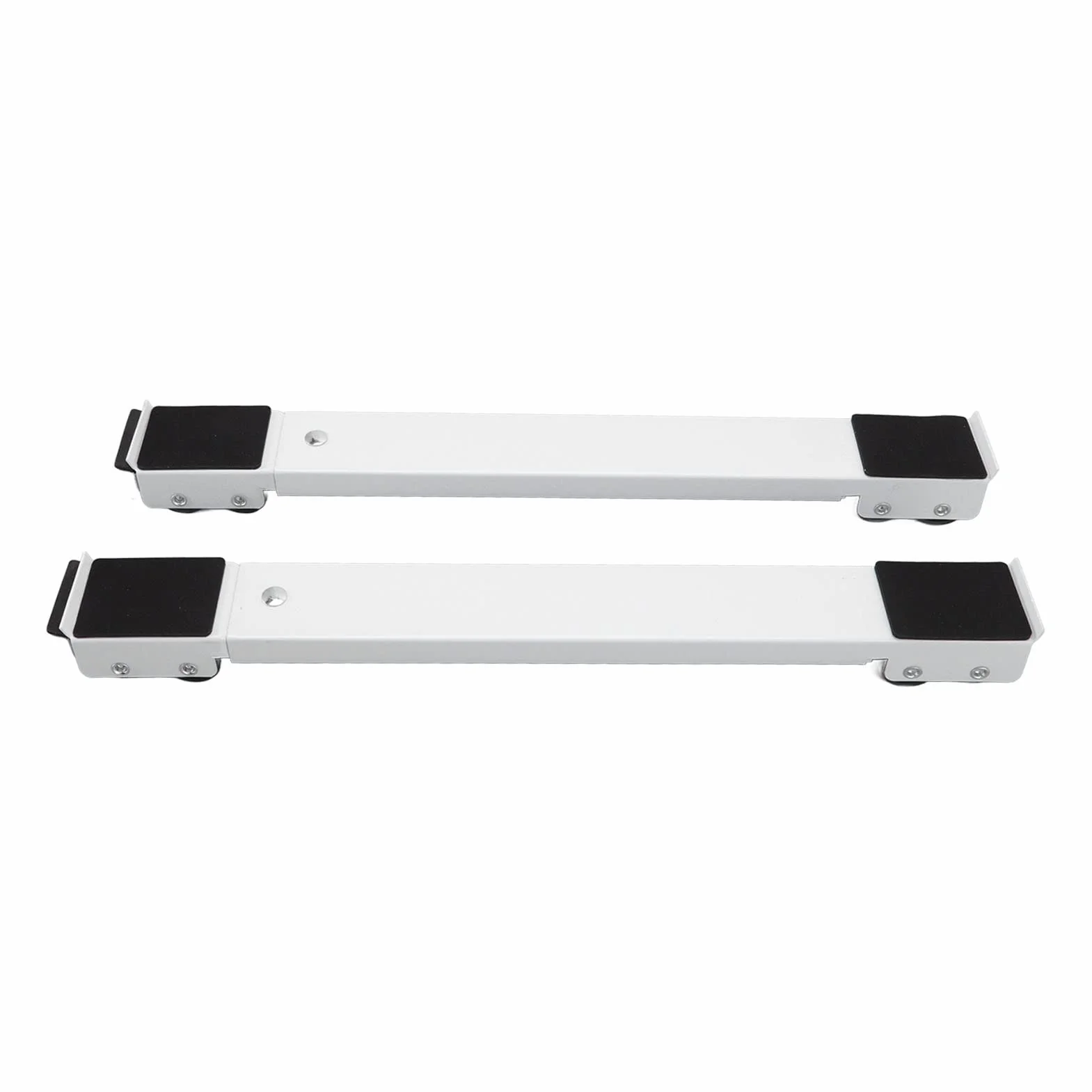 2 Juegos de Ruedas de Rodillos Móviles para Muebles, Rodillos para Electrodomésticos de Servicio Pesado que Incluyen Estantes Móviles con Almohadillas Auxiliares, para Lavadoras,(Blanco)