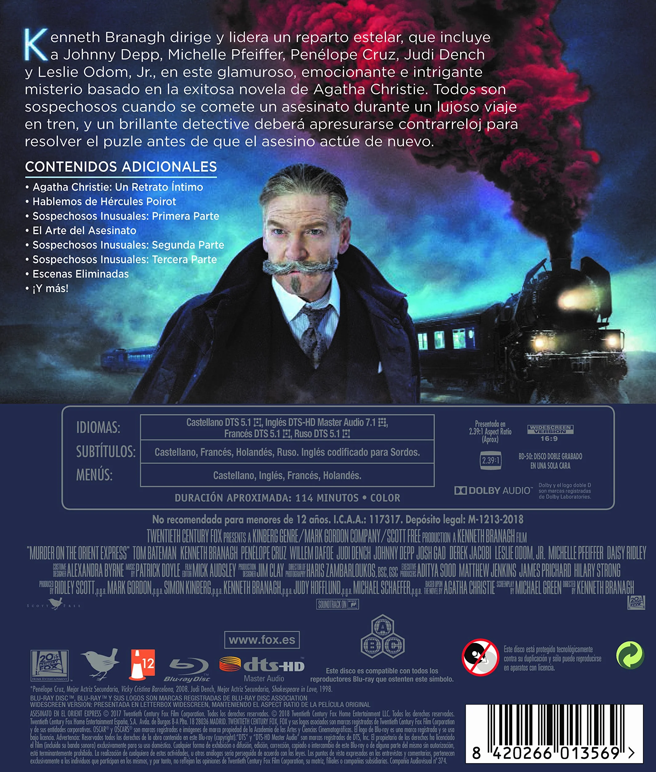 Asesinato En El Orient Express Blu-Ray [Blu-ray]