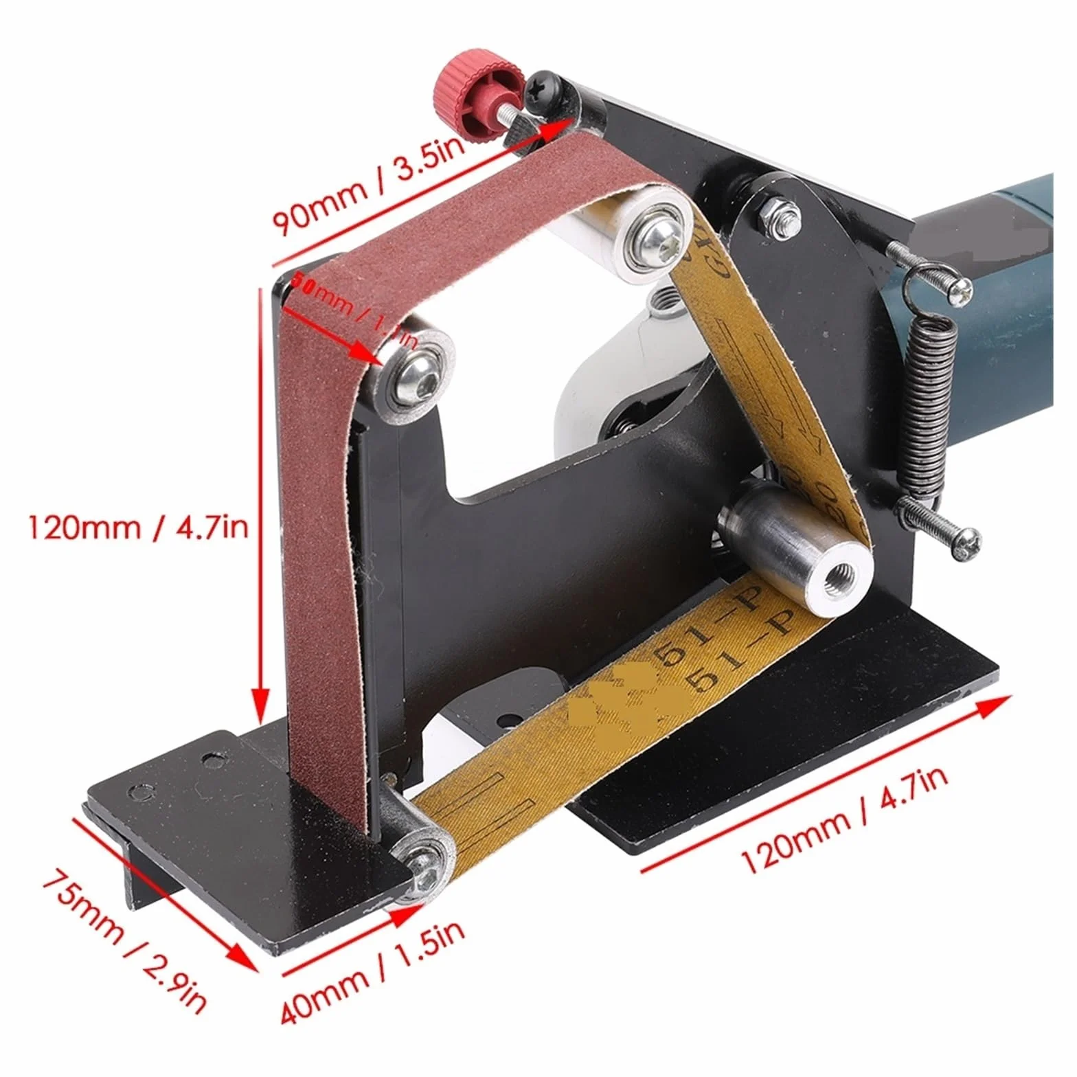 Amoladora angular de hierro multifuncional, lijadora de banda, accesorios de lijadora, pulidora - Velocidad ajustable