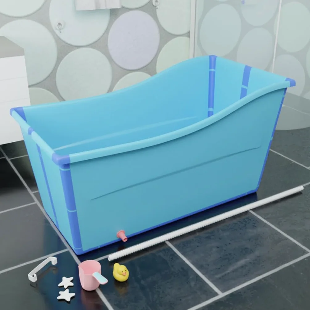 Bañera De Agua Móvil, Bañera Plegable Independiente, Bañera Plegable, Sauna para Adultos, Cubo Rectangular, Duradero Y Fácil De Almacenar(Color:Azul)