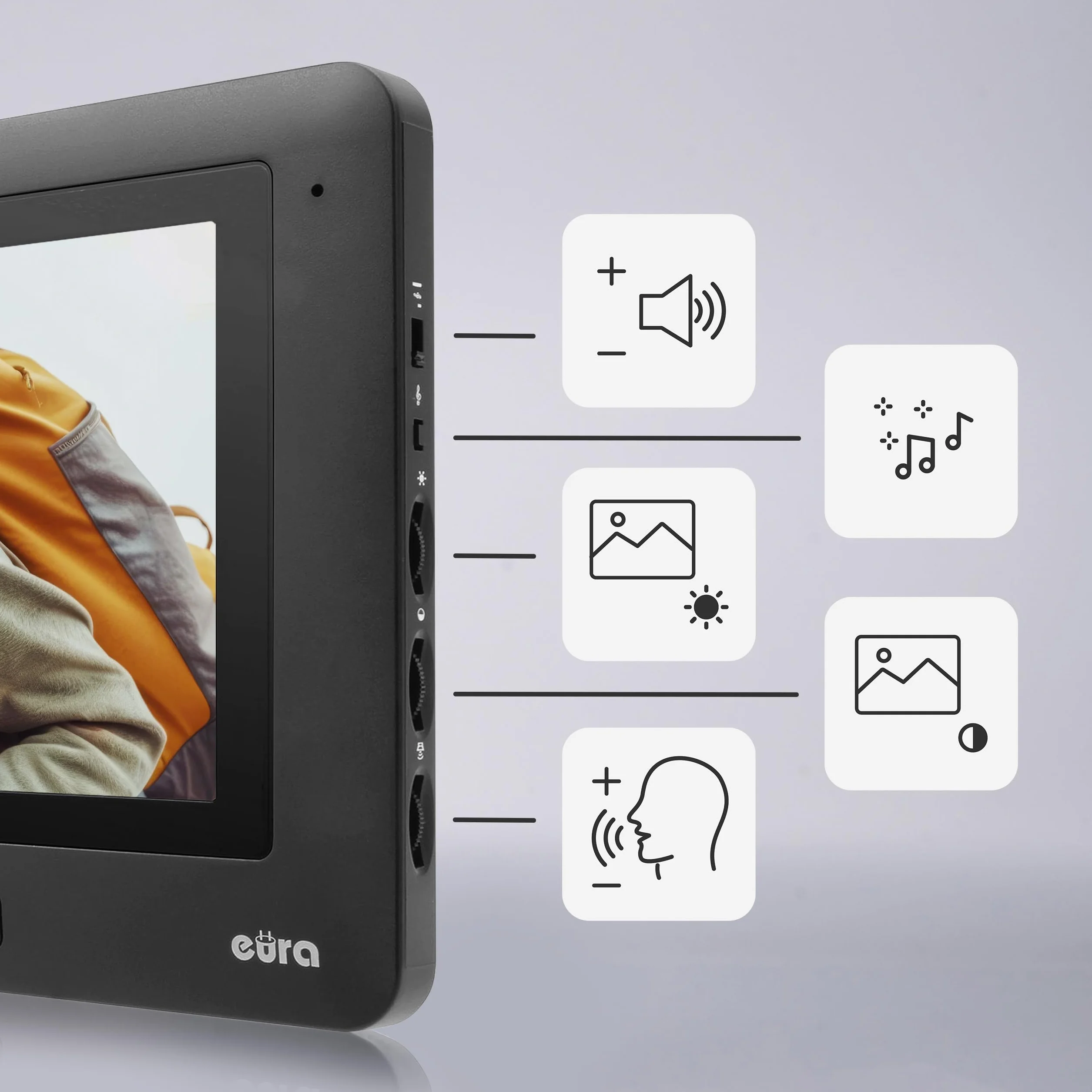 videoportero Color de 7", 4 Hilos, 2 monitores