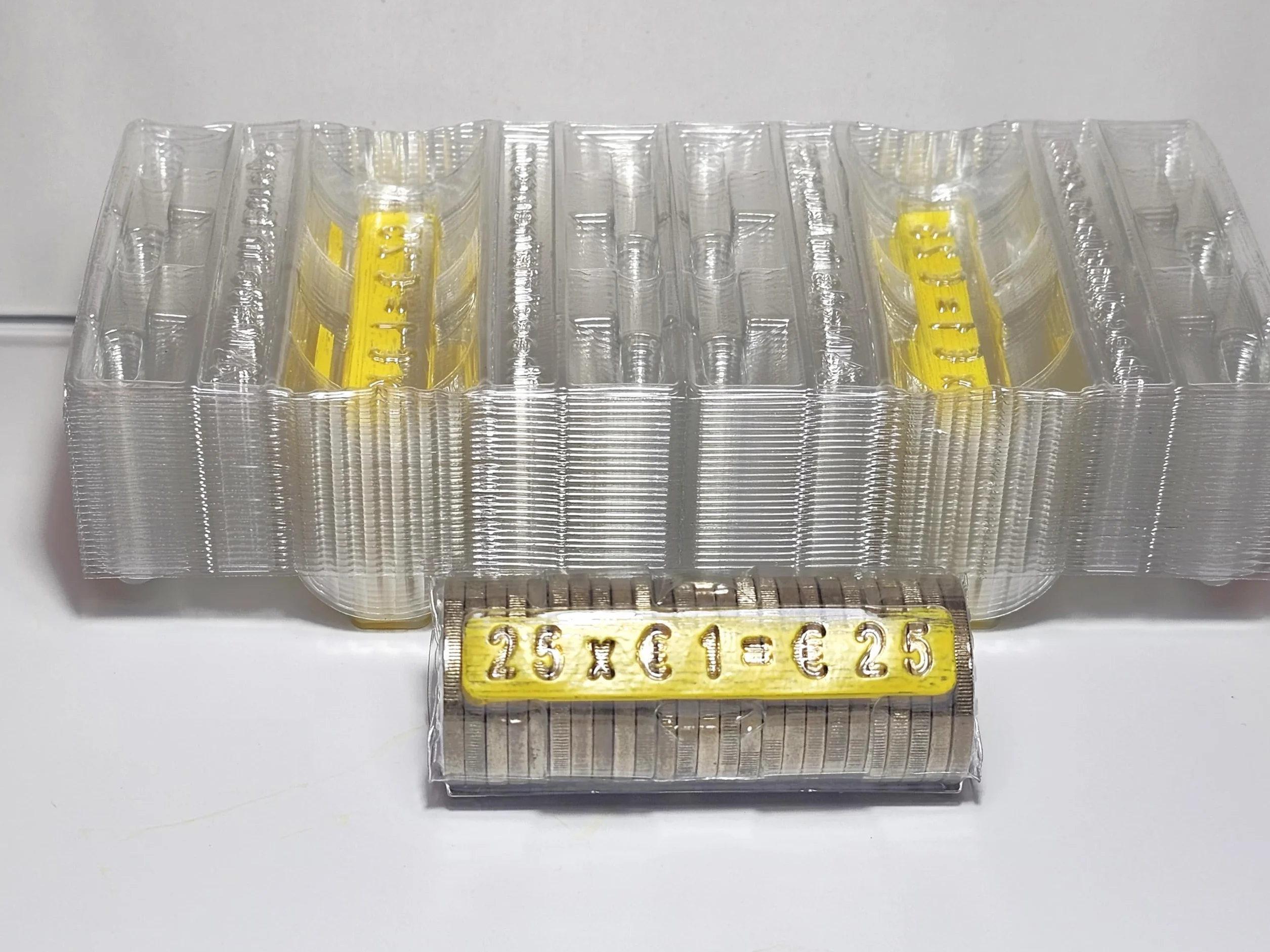 Blister para Monedas, 100 Cartuchos para Moneda de 1 Euro, Fundas de Monedas de Euro