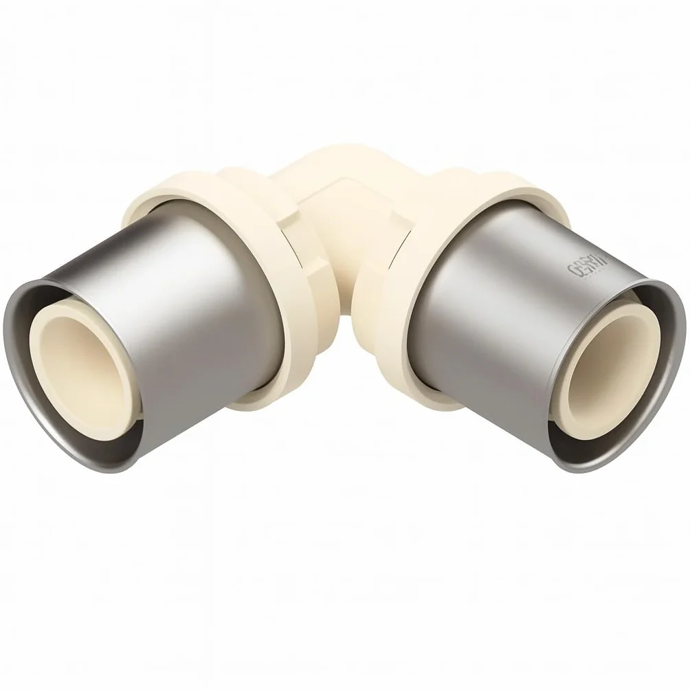 Raccord codo 90° multicapa Ø16 PPSU 134°C multisertido sellado reforzado SOMATHERM FOR YOU