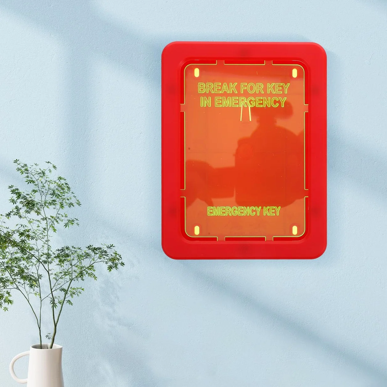 HOMSFOU Caja De Llaves De Emergencia Montada En La Pared Con Cerradura Organizador Multifuncional Para Hogar Y Oficina Armario Seguro Para Almacenamiento De Llaves Y Tarjetas 6.37X4.80X1.37In