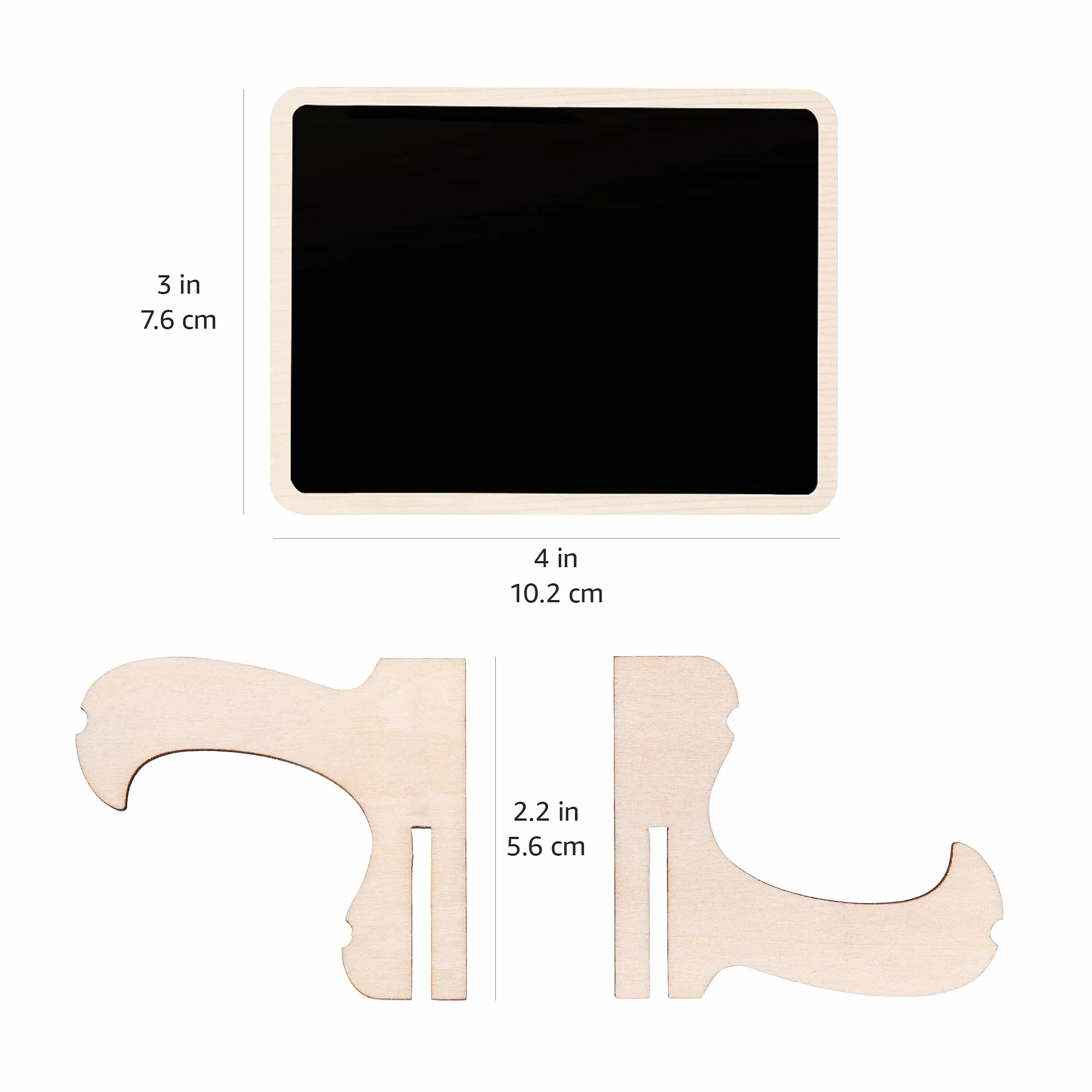 Amazon Basics Minipizarras de madera 20 unidades 10an x 7.6al cm Negro