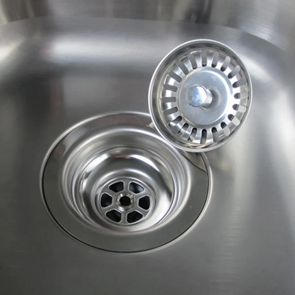 Talea Acero inoxidable 304 Tornillo largo de 5,5 cm Fregadero de cocina 114 mm Desagüe tipo cuenco Colador de desagüe con rebosadero 2 tipos de rebosadero XK186GE