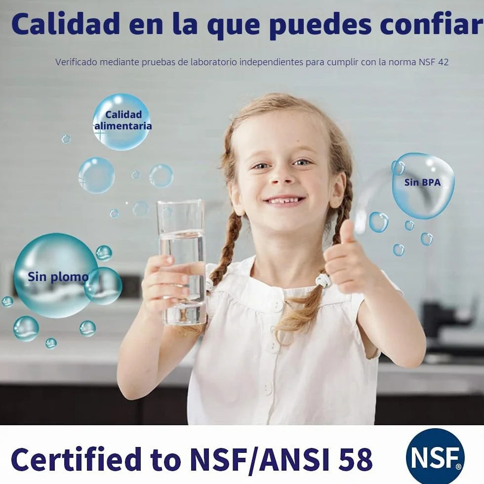 HUINING - Kit de carcasa de membrana de ósmosis inversa RO con conector rápido de 1/4 para válvula de retención, de filtración de agua residencial de hogar y hospitales