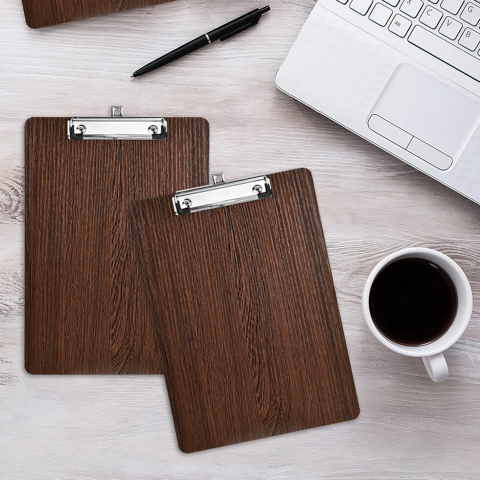 Portapapeles de Madera A4 con Pinza, Tablero de Escritura con Agujero Colgante, 10 Piezas para Oficina Escuela