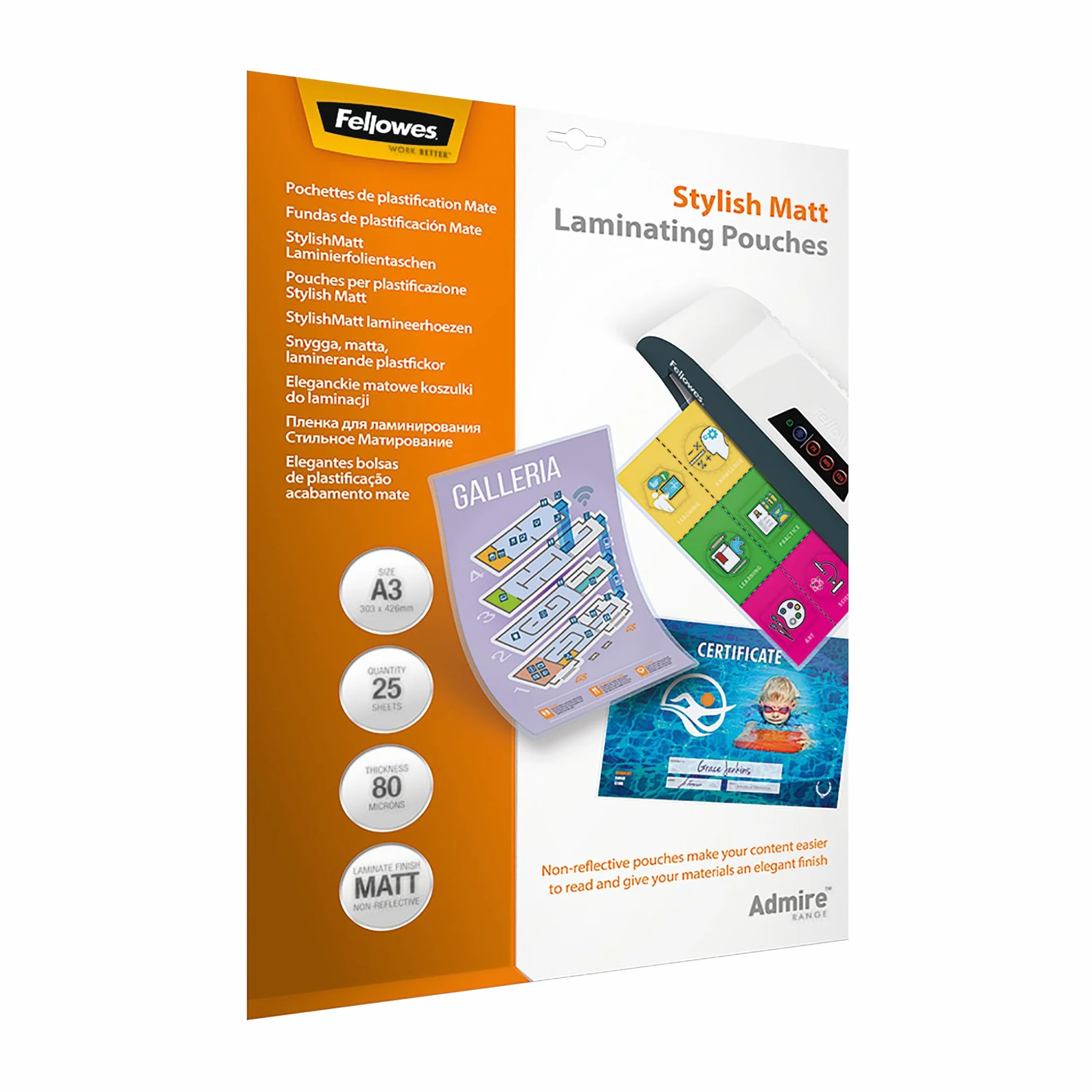 Fellowes Fundas de Plastificar A3 Mate 160 micras 25 hojas