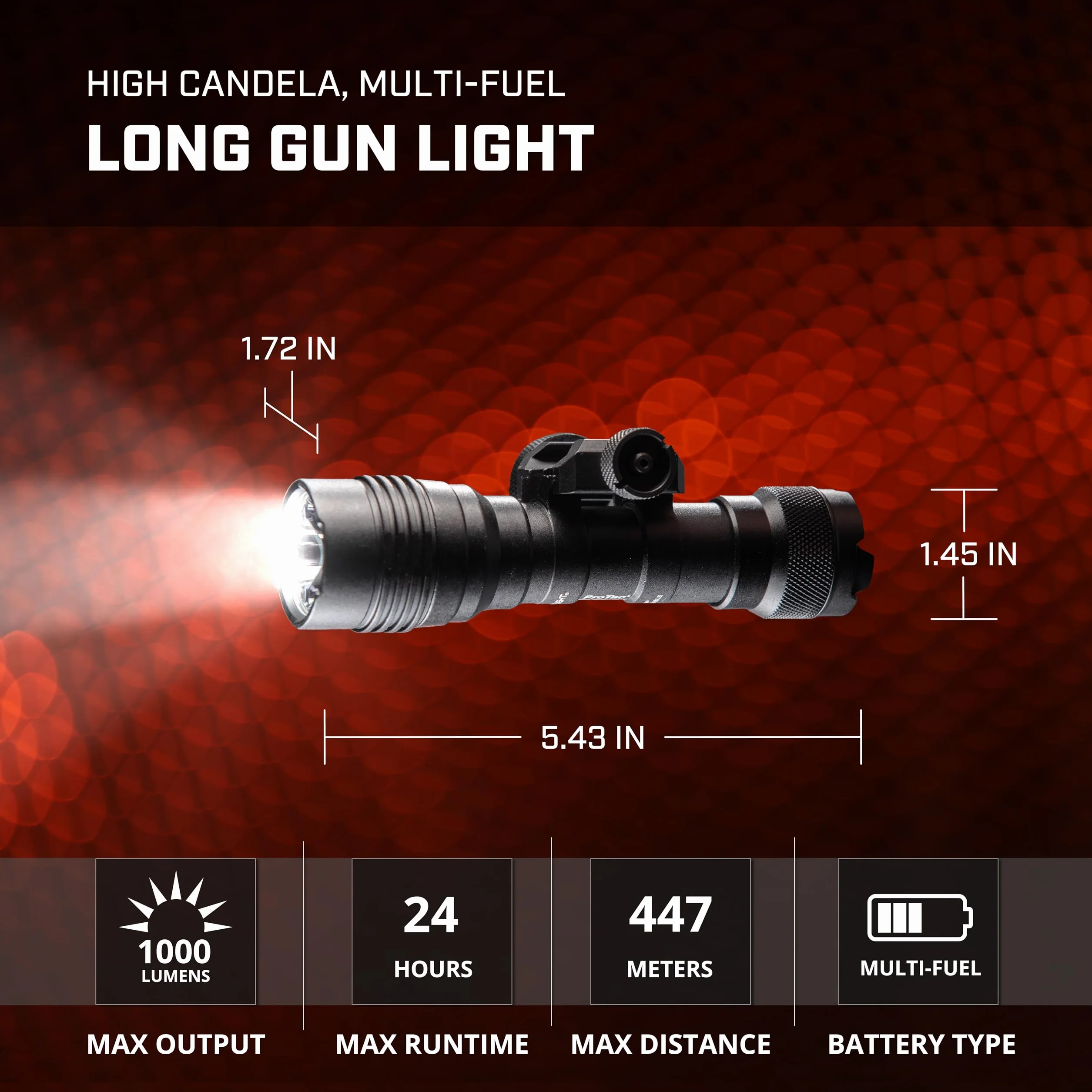 Streamlight 88127 ProTac Rail Mount HL-X Pro USB 1000-Lumen High Candela - Luz larga para pistola de combustible múltiple, incluye Jack-Cap, kit M-Lok, interruptor de presión, herramienta y batería
