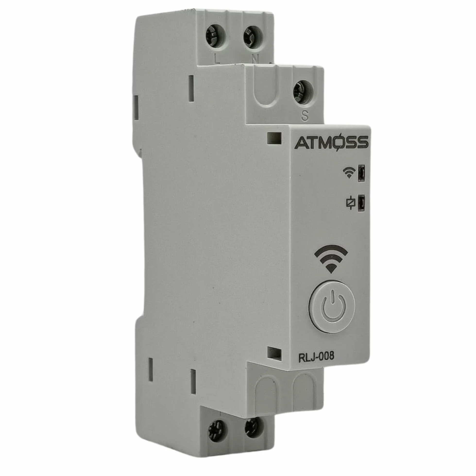 RASMACOR | Interruptor Horario Astronómico Digital WiFi RLJ-008 | Reloj Diario/Semanal - Multifunción con Reserva WiFi 1CH 16A | CA/CC 48-240 V (CA 50/60 Hz) | 1 Módulo | Dimensiones 65x90x18 mm