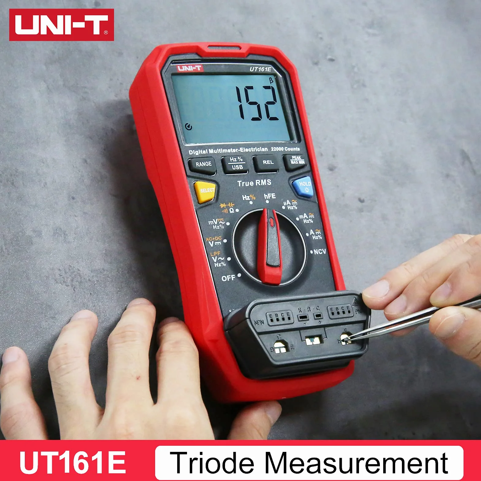 UNI-T UT161E True RMS Multímetro Digital, 1000 V AC/DC, 20A, 220MHz