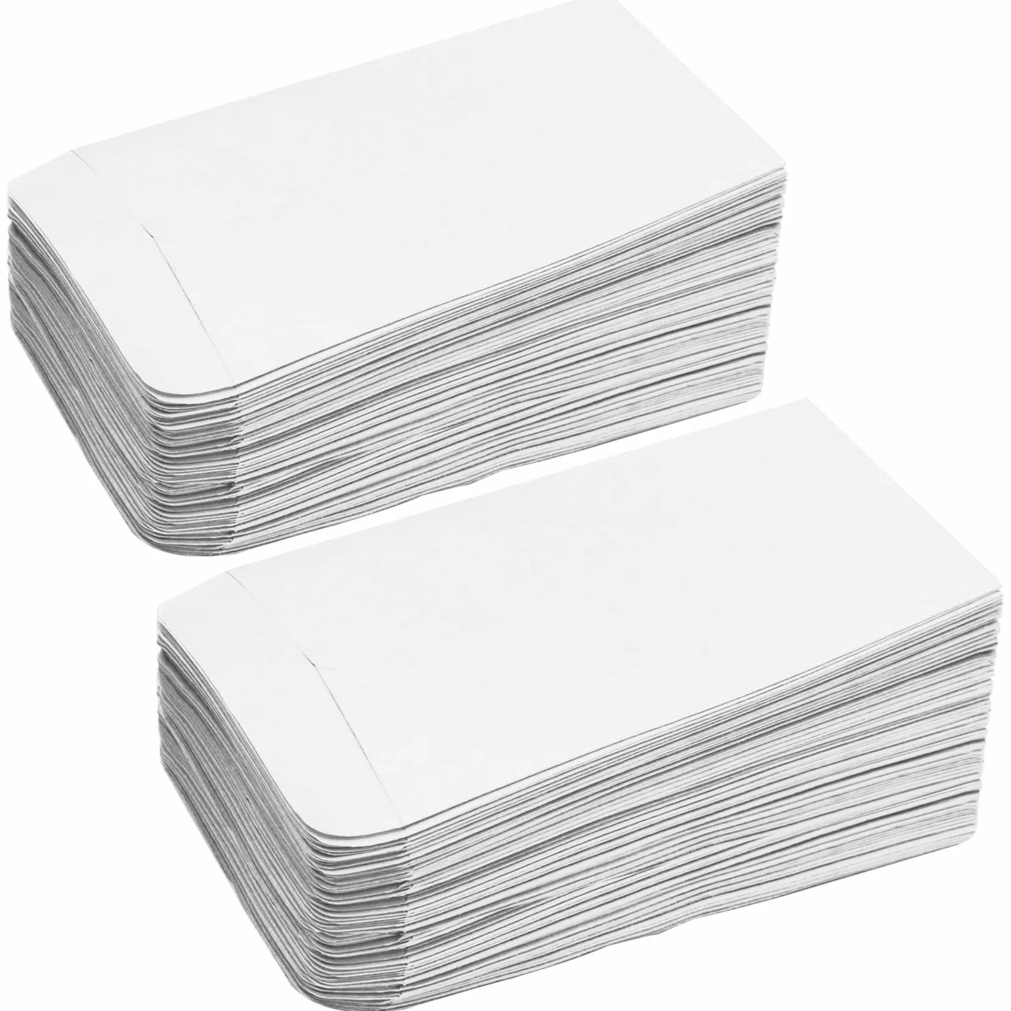 100 sobres pequeños de semillas blancas, mini paquetes de papel kraft para monedas, salarios, cuentas o sellos (10 x 6 cm)