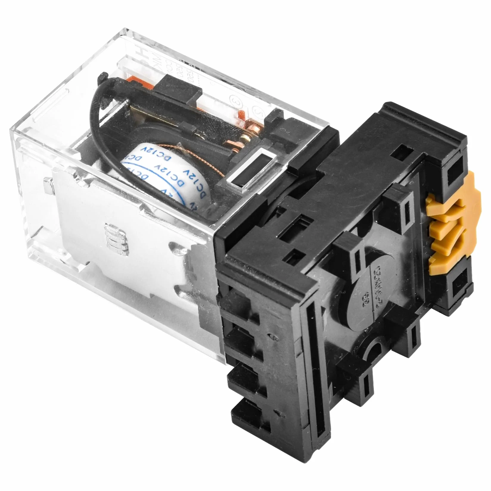 Heschen Gereral Relais MK2P-I DC 12V Bobina DPDT 8 pines con conector terminal enchufable PYF83A