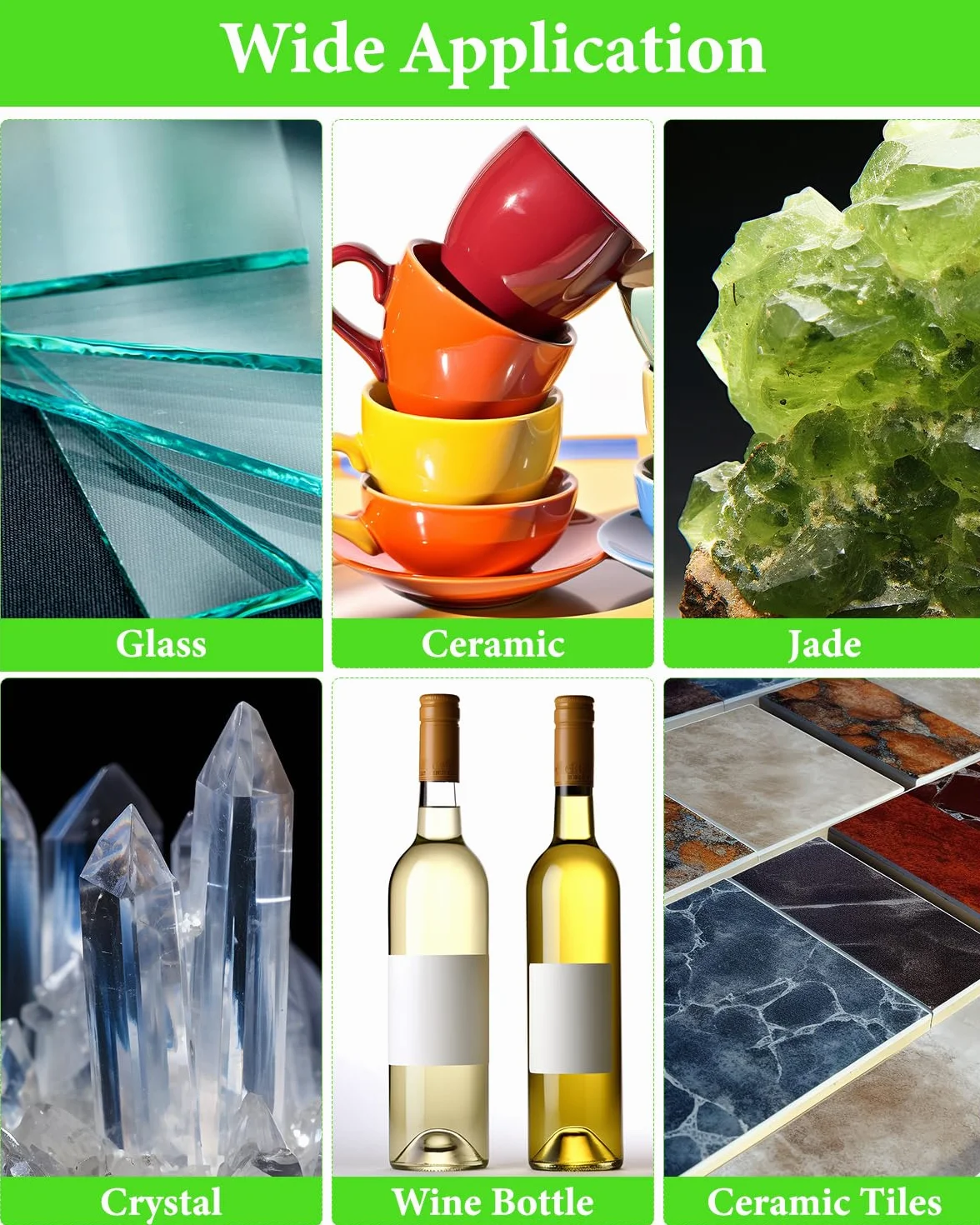 ZORUNNA Herramienta de disco de corte de vidrio de 4 pulgadas, cortador de azulejos de vidrio con borde de diamante, 3 piezas ultrafinas para cortar vidrio para moler vidrio, jade, cristal, botellas