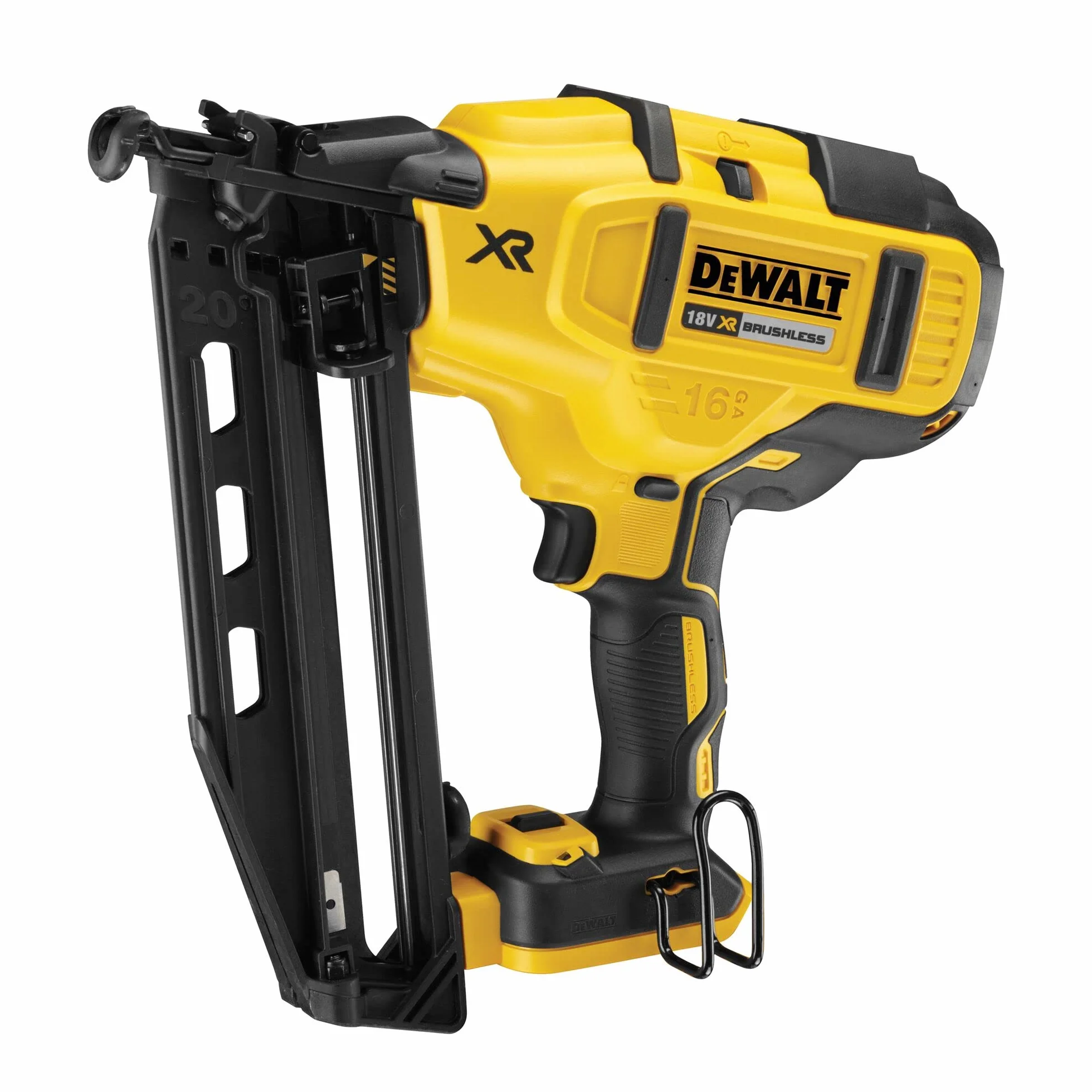 DEWALT DCN660NT-XJ - Clavadora de Acabado XR 18V, 16 Ga, Sin Gas, 2 Modos: Modo Disparo Secuencial o Ráfaga, Cargador de 20° con 110 Clavos de Ø1,2 mm, Con Maletín TSTAK